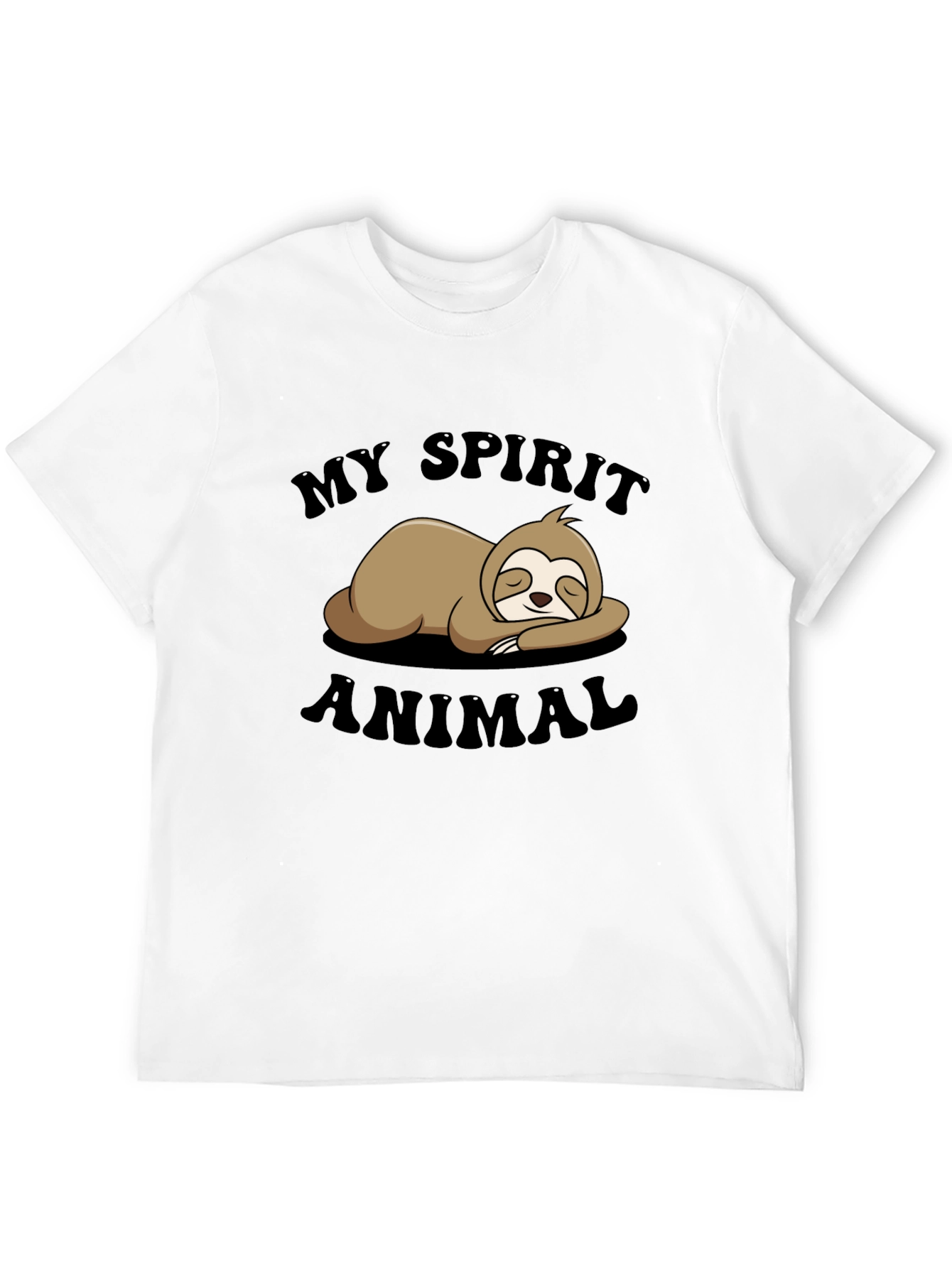 Black My Spirit Animal Sloth Graphic Tee view 12