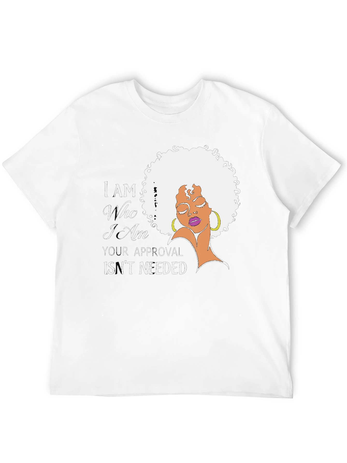 Black Empowered Woman Graphic Tee - "I Am Who I Am" view 12