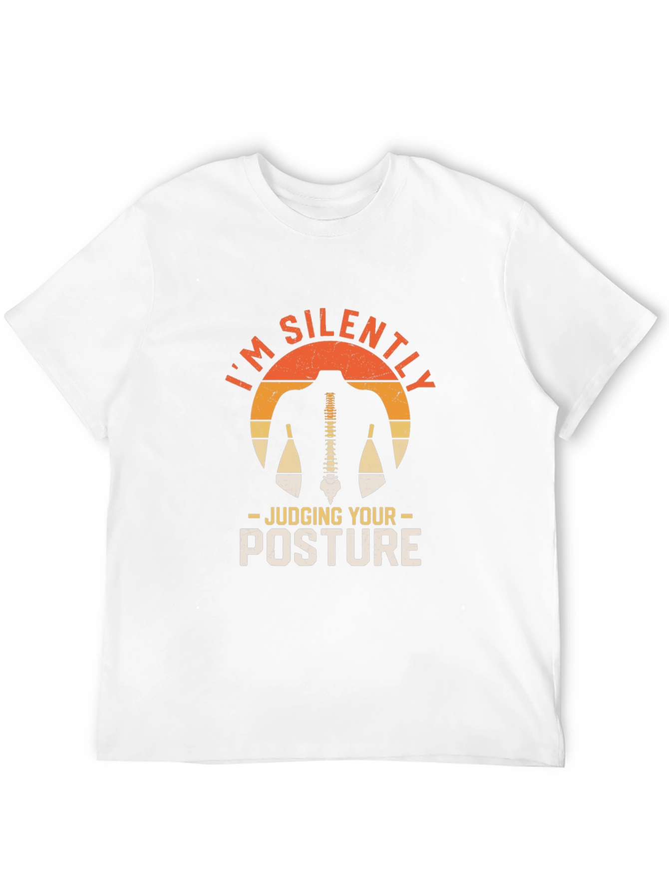 Black I'm Silently Judging Your Posture T-Shirt view 12