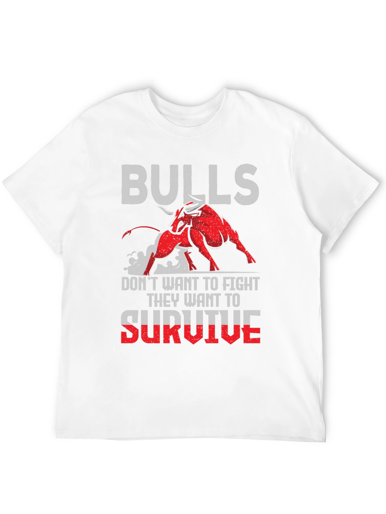 Black Bulls Graphic Print Black T-Shirt view 12