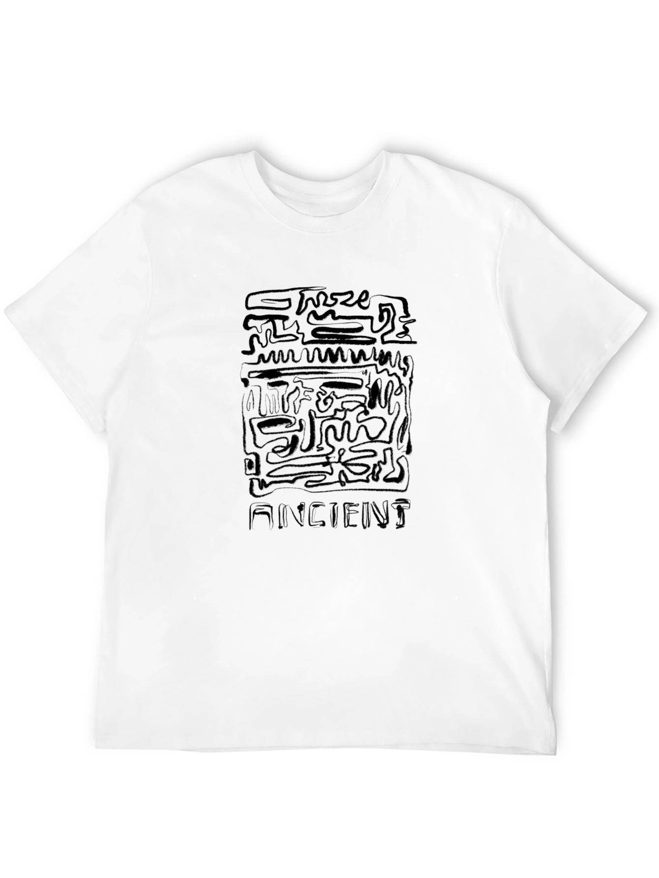 Black Ancient Graphic Black T-Shirt view 12