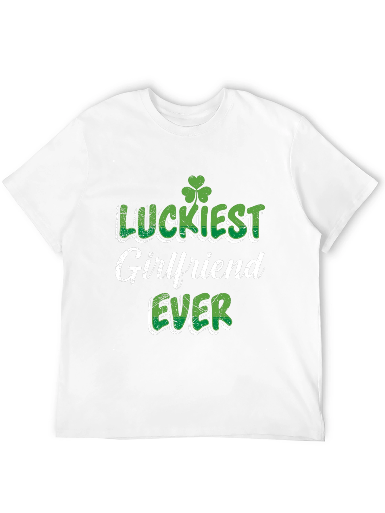 Black Luckiest Girlfriend Ever St. Patrick's Day T-Shirt view 12