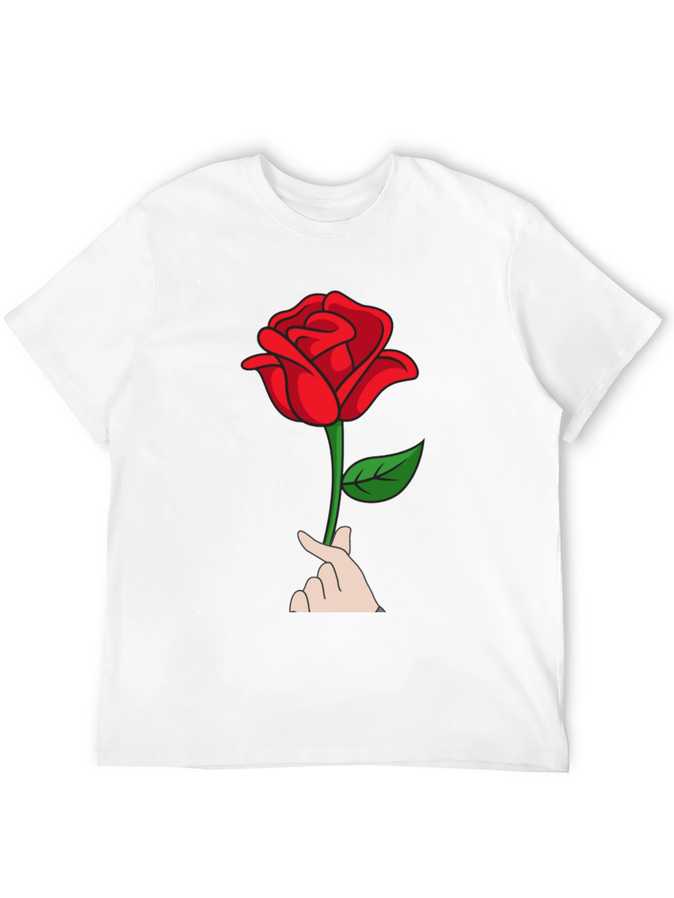 Black Rose Heart T-Shirt - Black view 12