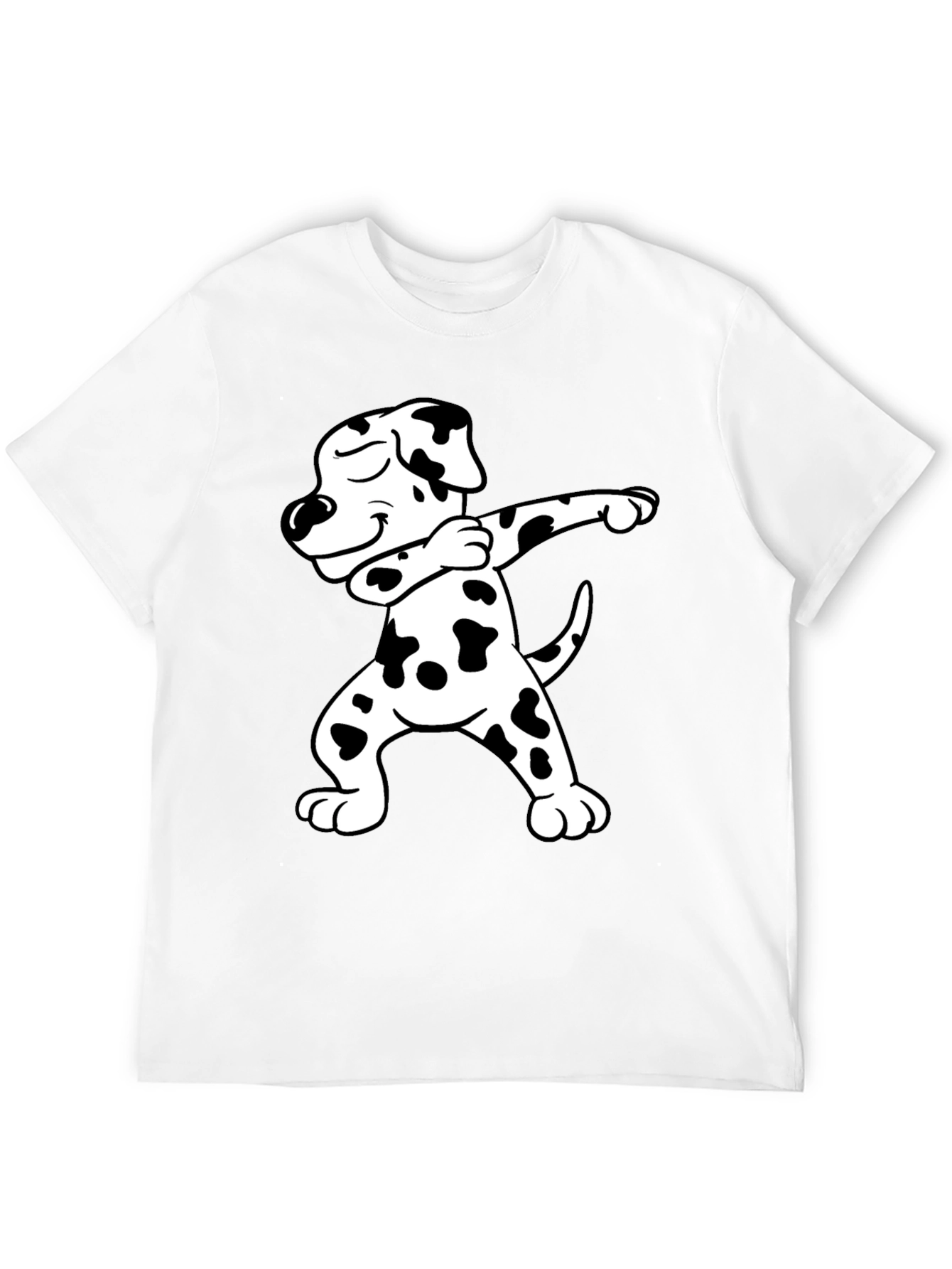 Black Dabbing Dalmatian Graphic Tee - Black view 12