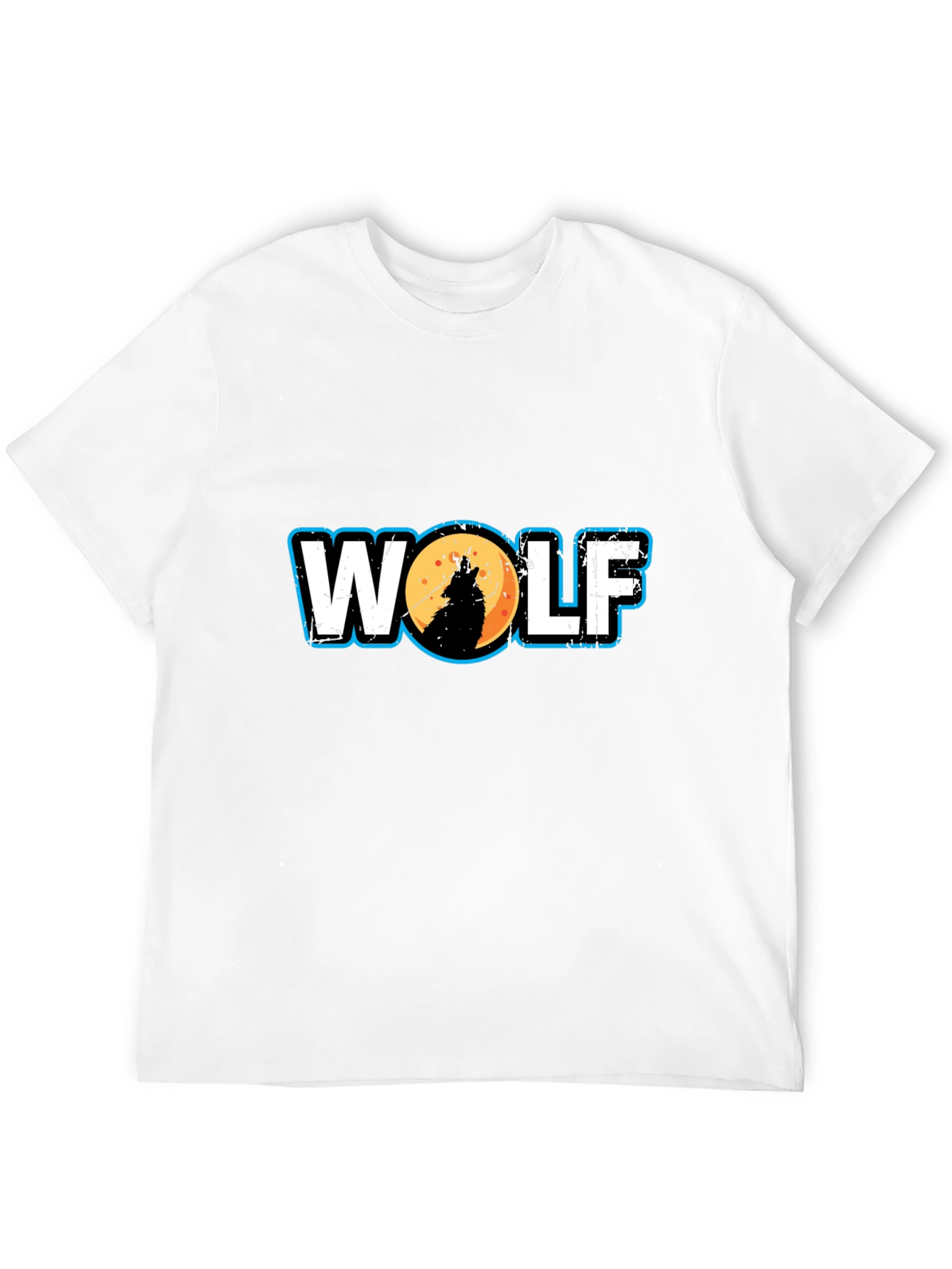 Black Wolf Silhouette Graphic Tee - Black Cotton T-Shirt view 12