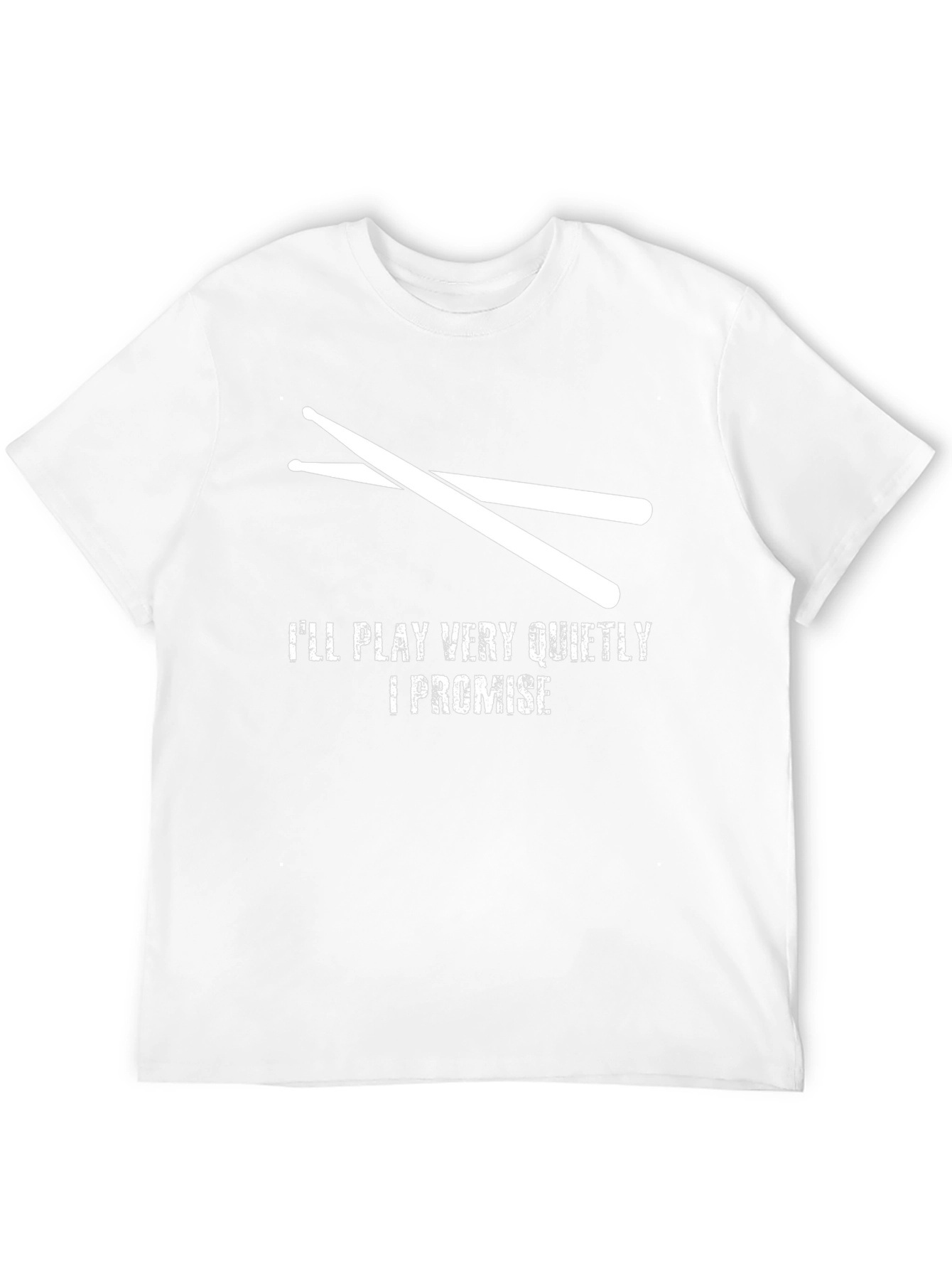 Black Drummer T-Shirt - I'll Play Very Quietly Promise view 12