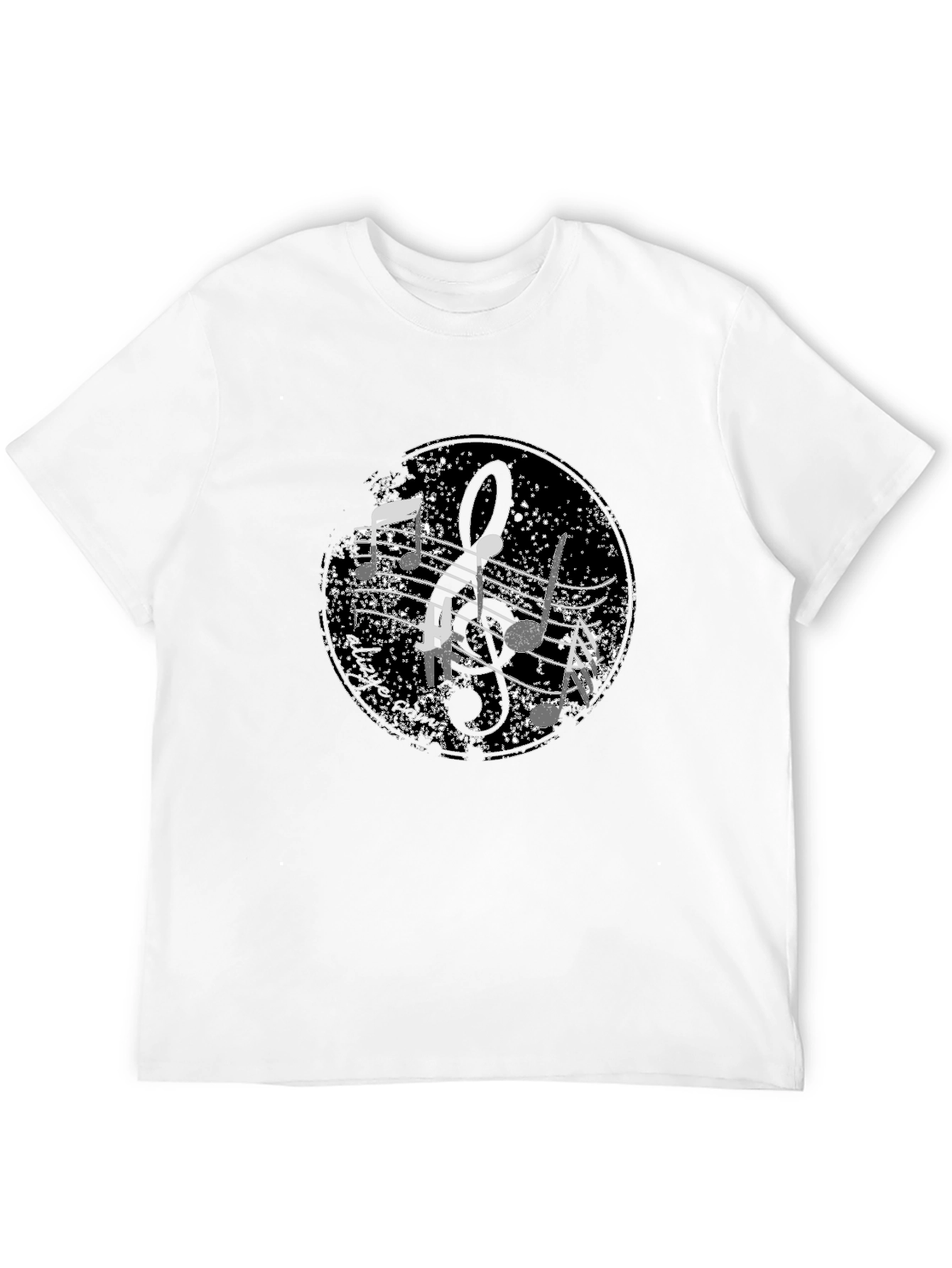 Black Musical Note Graphic Black T-Shirt view 12