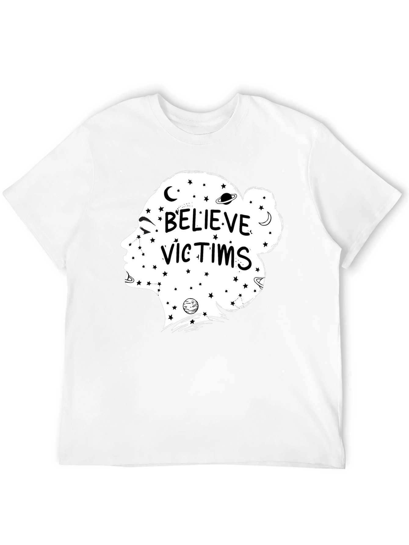 Black Believe Victims Graphic Tee - Unisex Black T-Shirt view 12