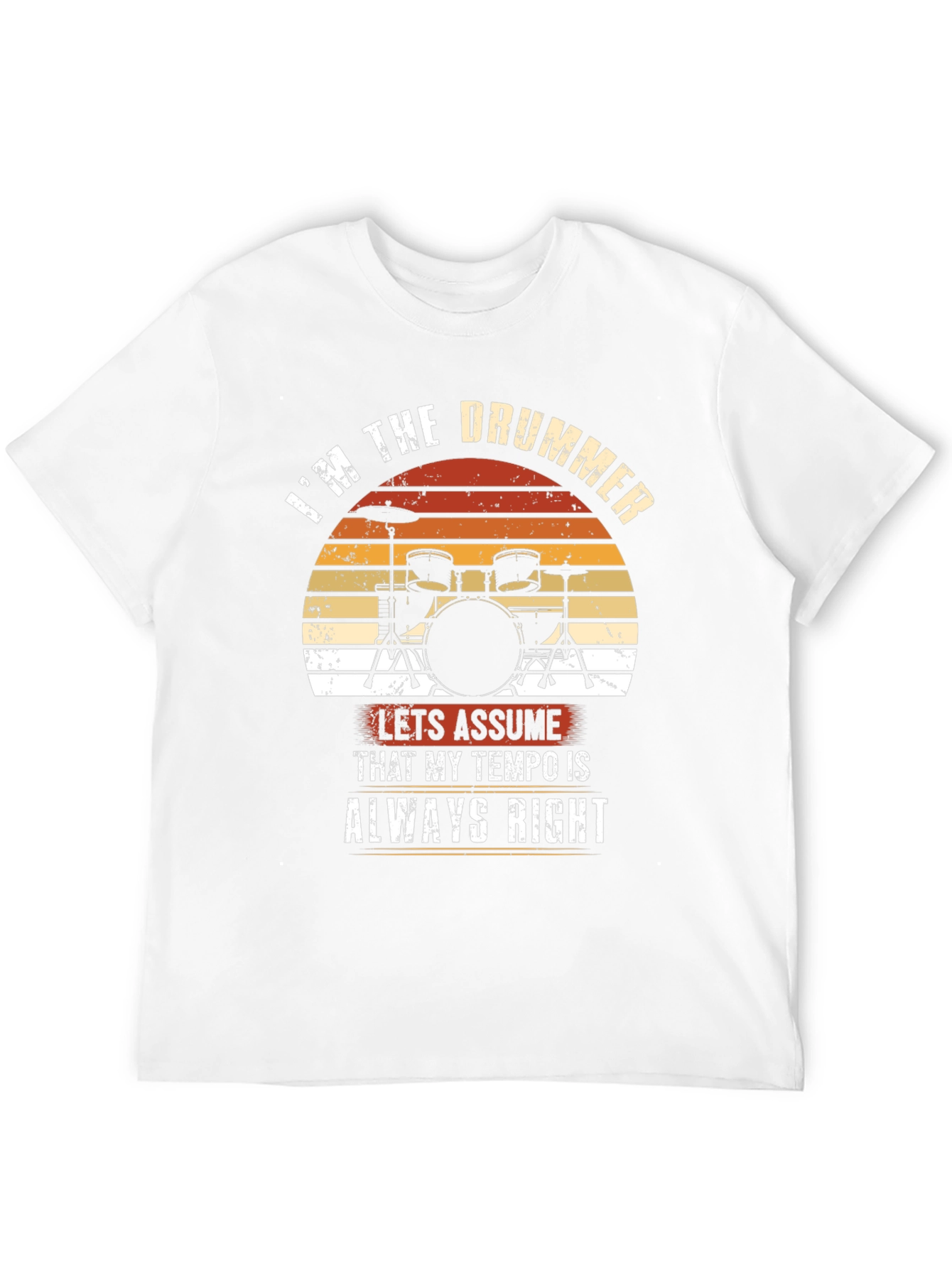 Black I'm the Drummer T-Shirt - Tempo Always Right view 12