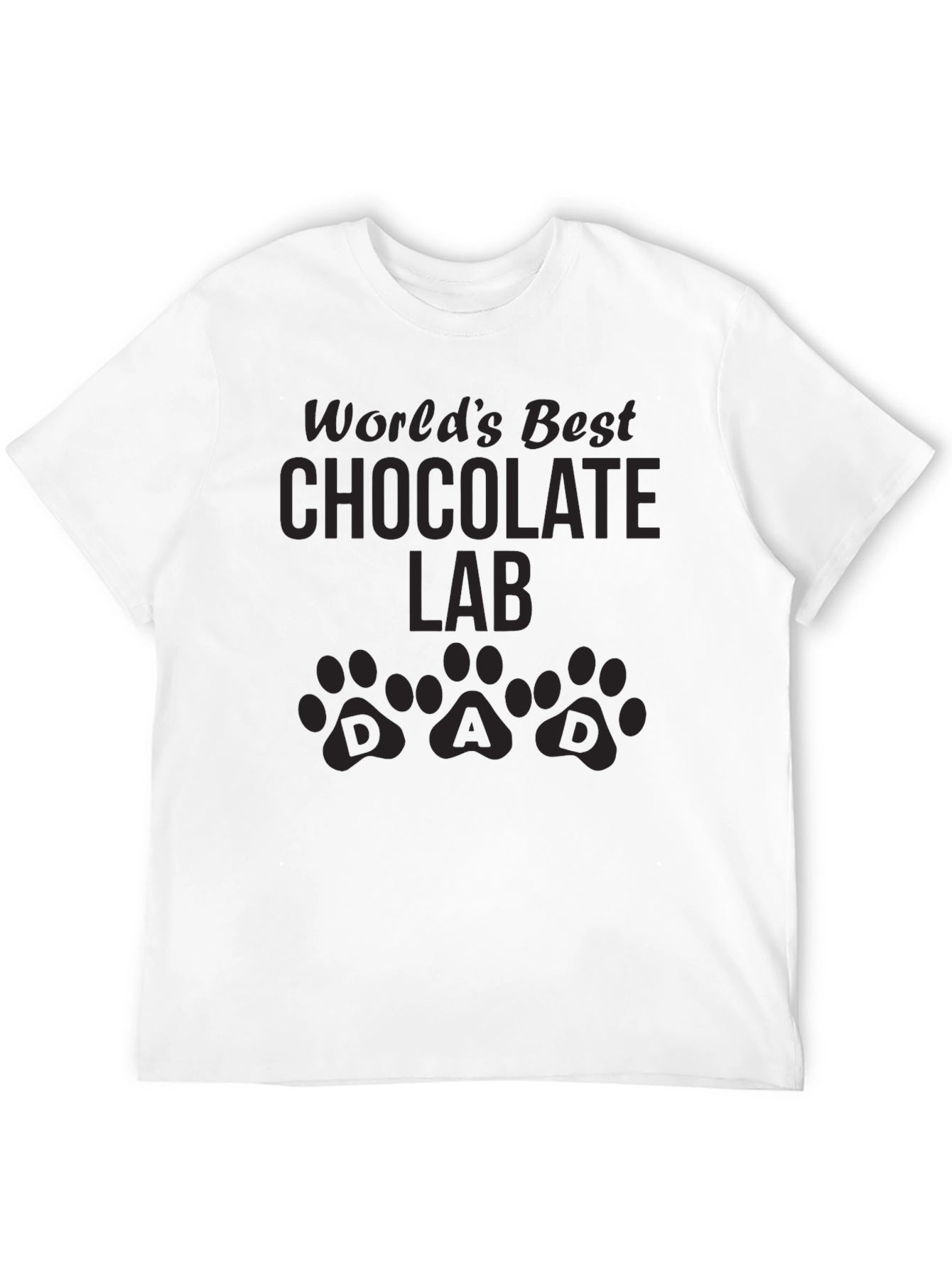 Black World's Best Chocolate Lab Dad T-Shirt view 12