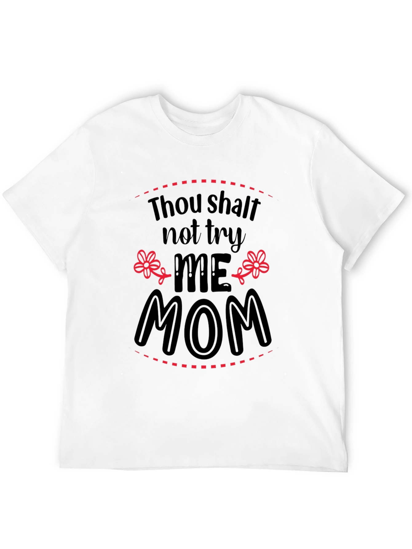 Black Thou Shalt Not Try Me Mom Black Tee view 12