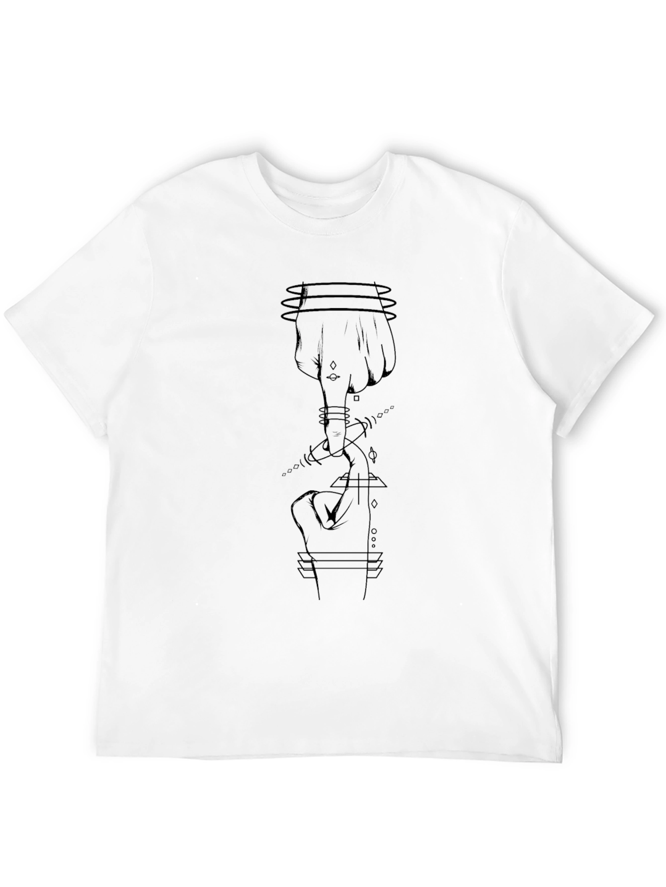 Abstract Hand Graphic Tee - Men's Black T-Shirt - 12