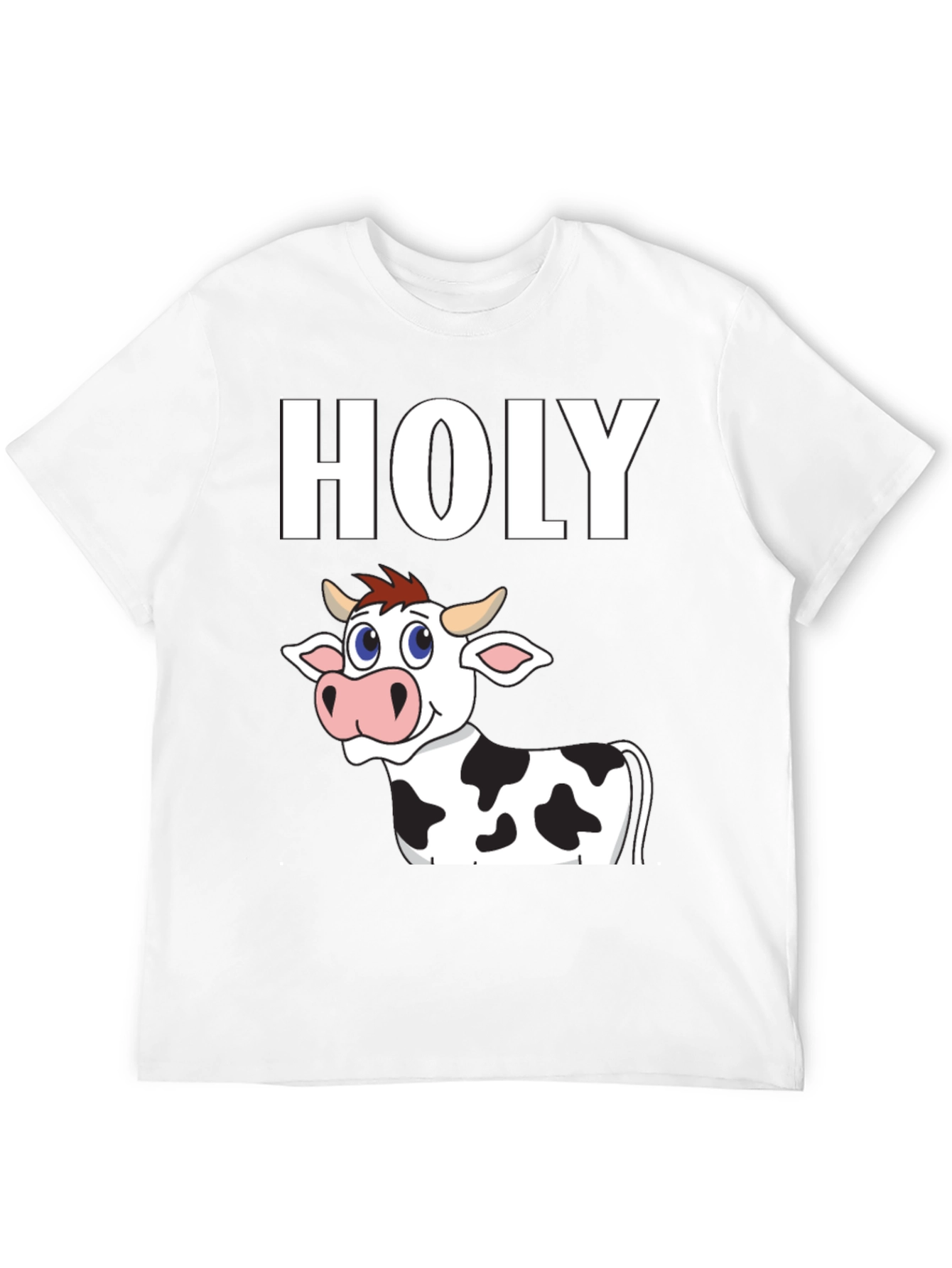 Black Holy Cow T-Shirt - Funny Cartoon Animal Tee view 12