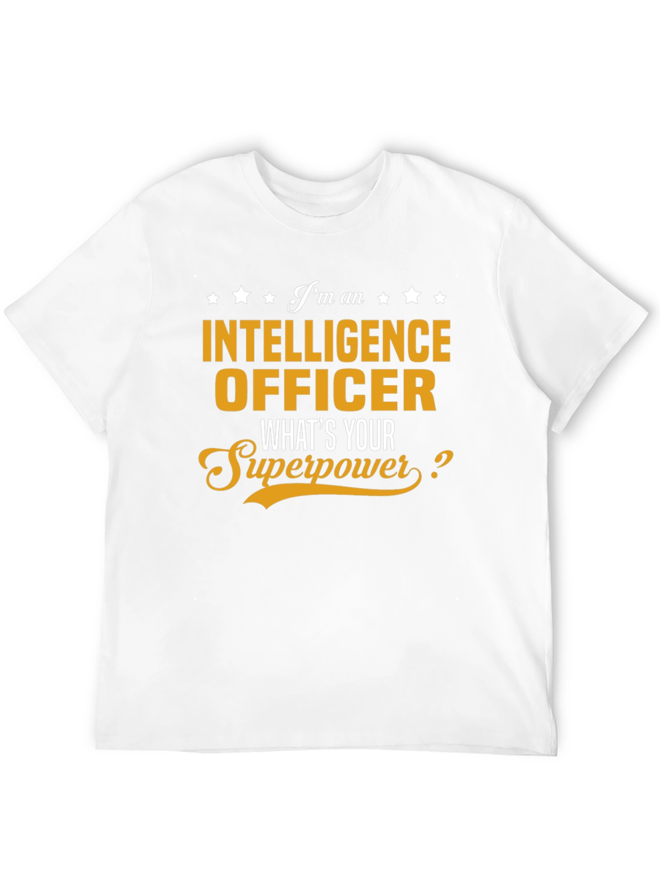 Black Intelligence Officer Superpower T-Shirt view 12