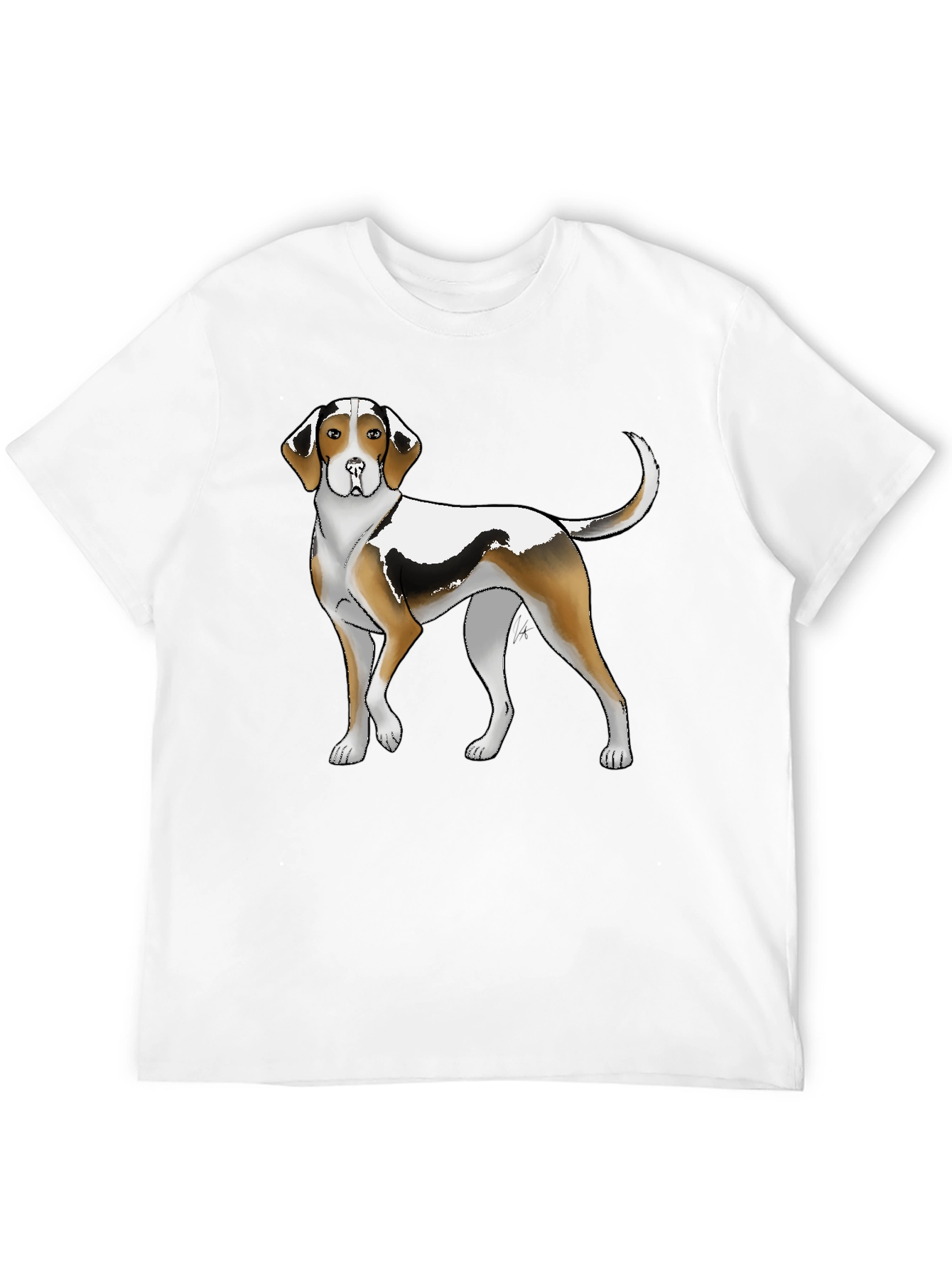 Black Hound Dog Graphic Tee - Men's Black T-Shirt view 12