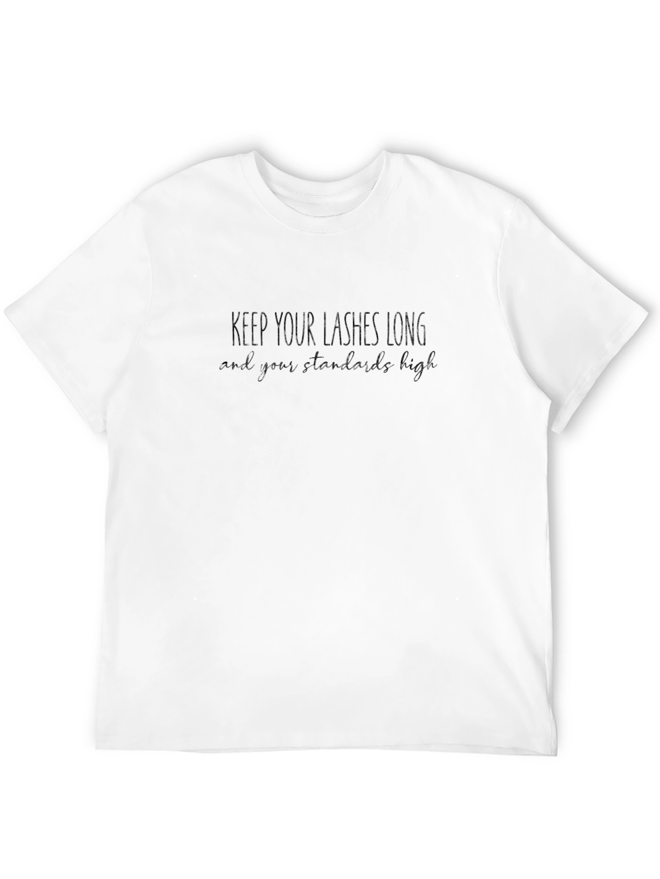Black Keep Your Lashes Long T-Shirt view 12