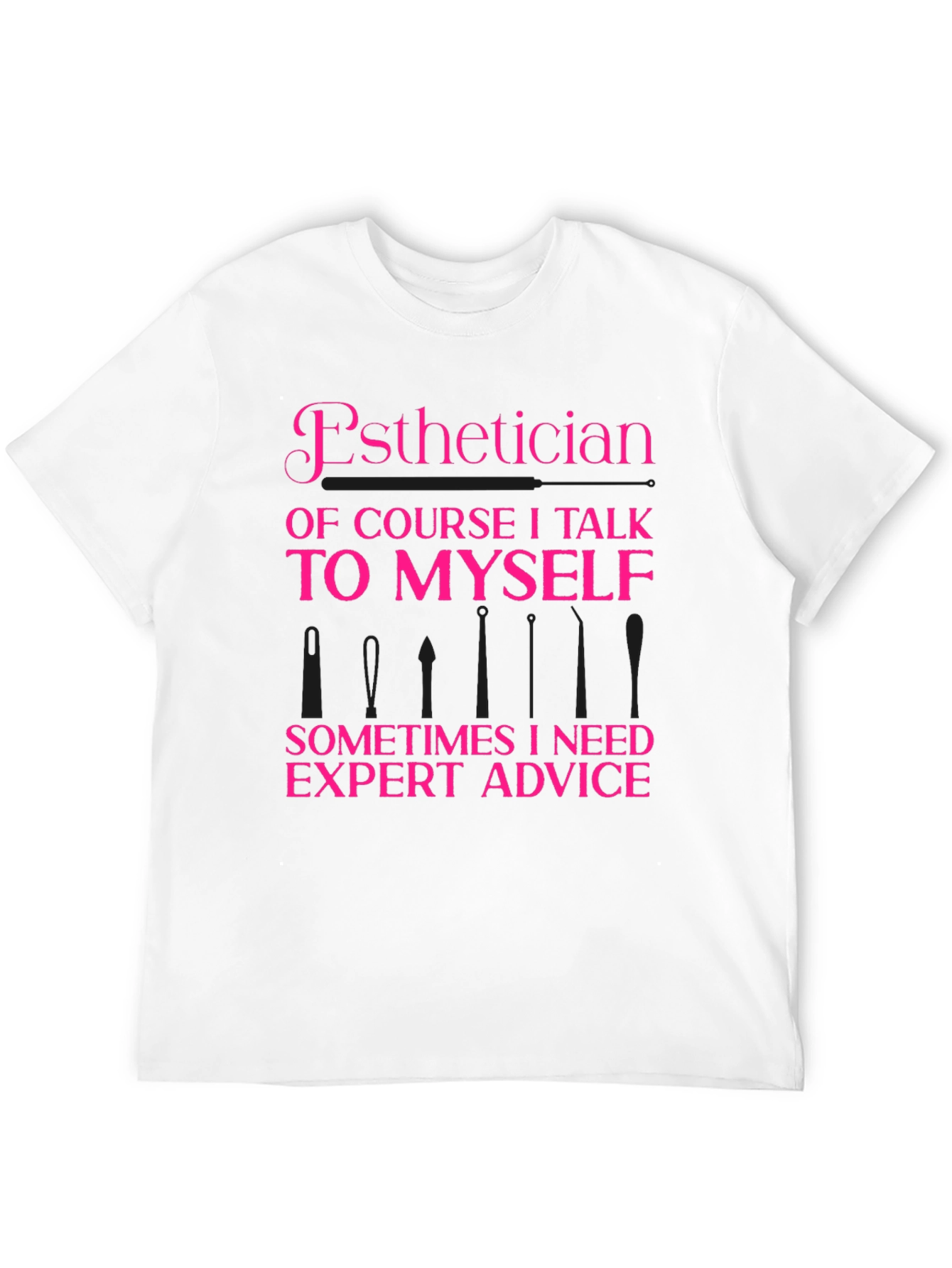 Black Esthetician Expert Advice Black T-Shirt view 12