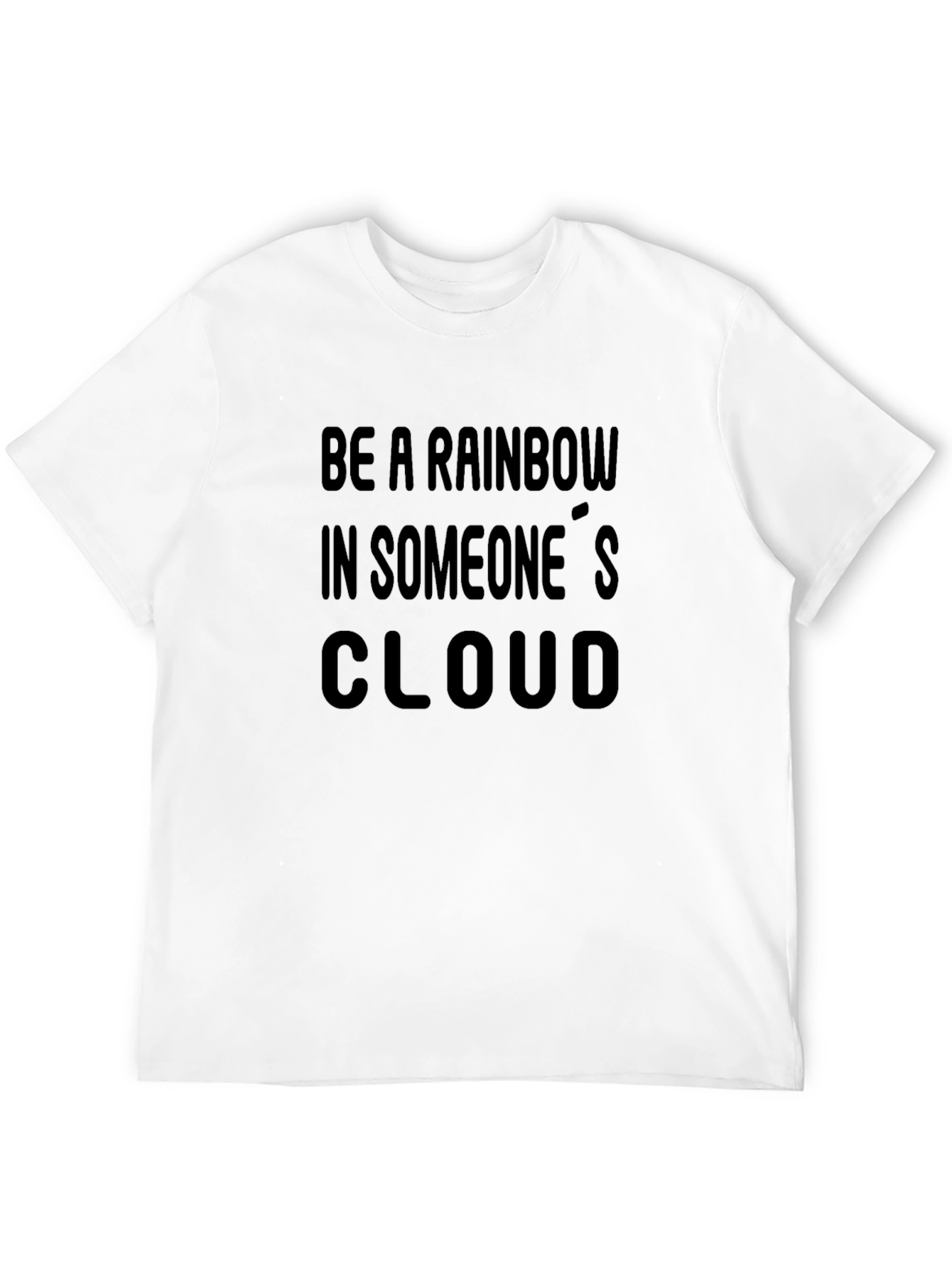 Black Be a Rainbow Black Graphic T-Shirt view 12