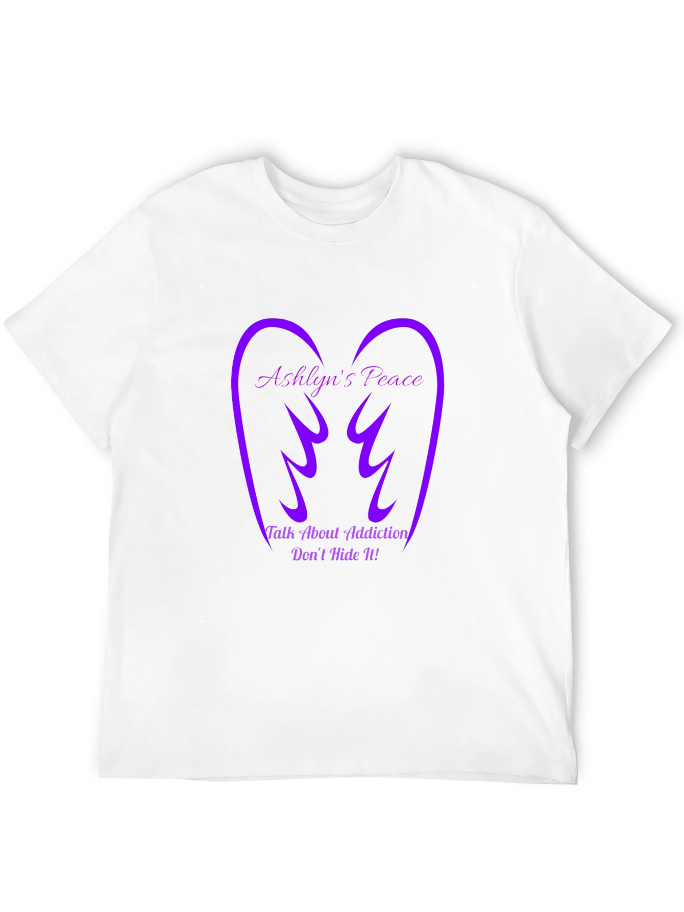 Black Ashlyn's Peace Addiction Awareness T-Shirt view 12