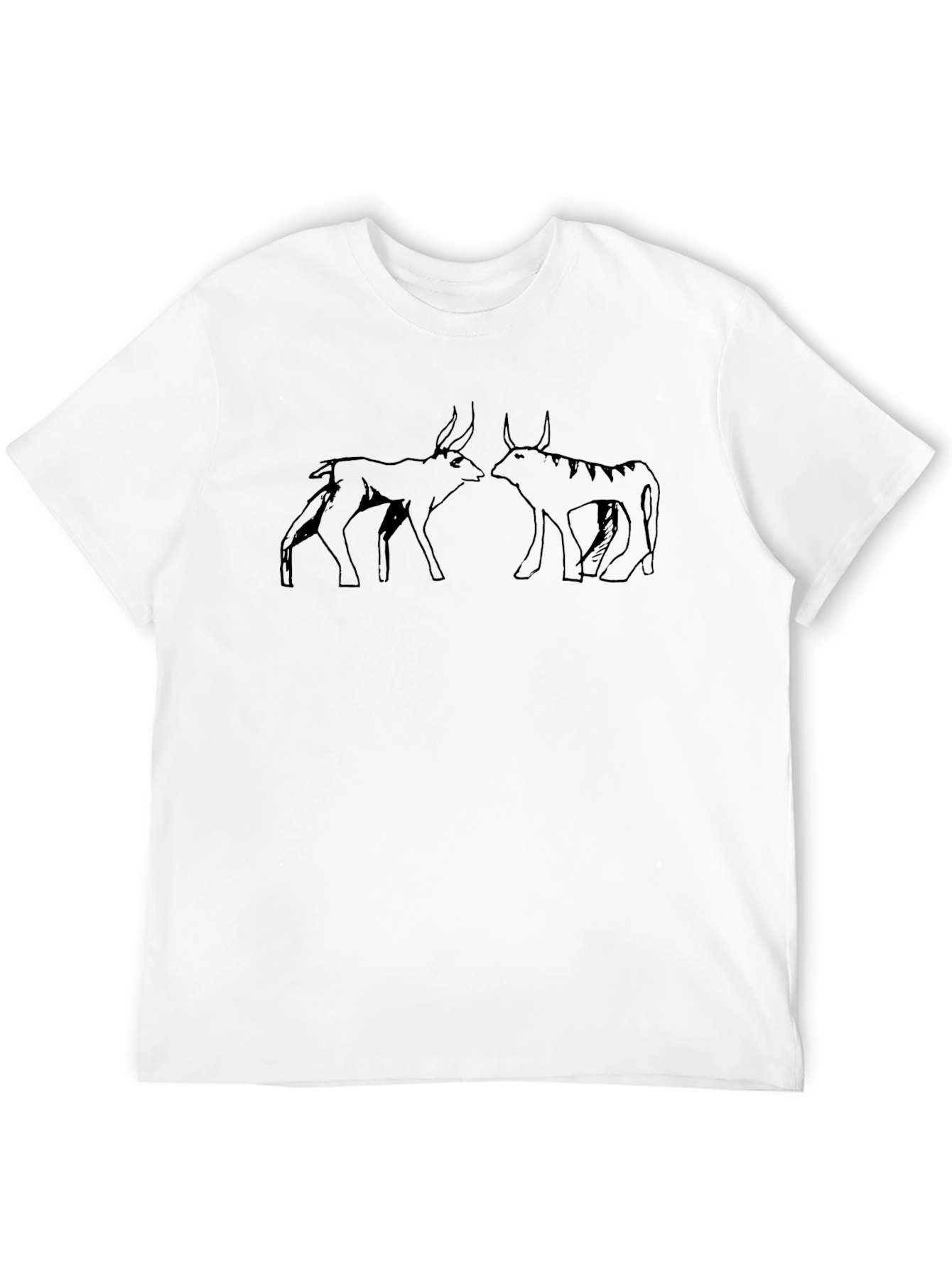 Stylized Bull Graphic Tee - 12