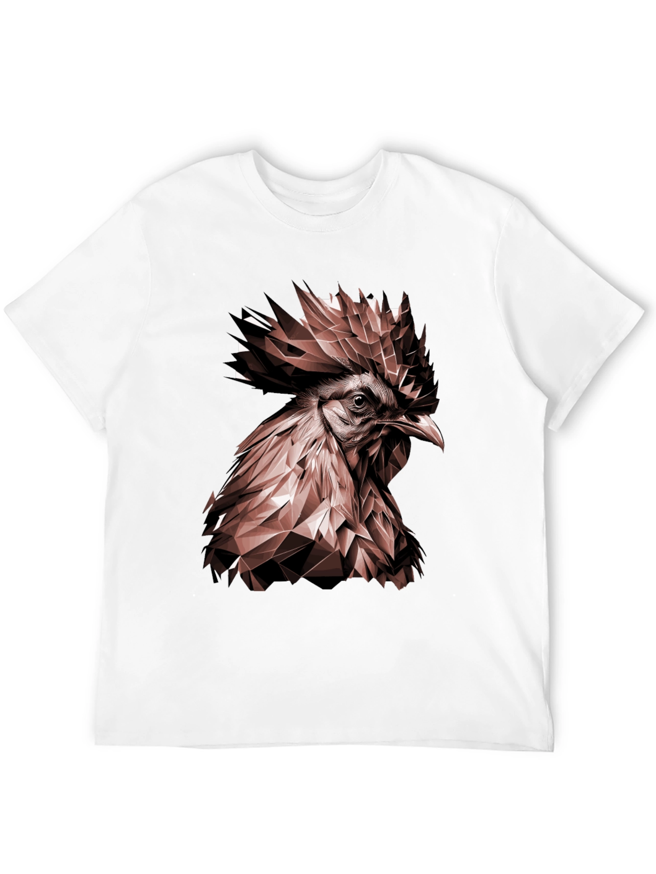 Black Geometric Rooster Graphic Tee - Bold & Stylish view 12