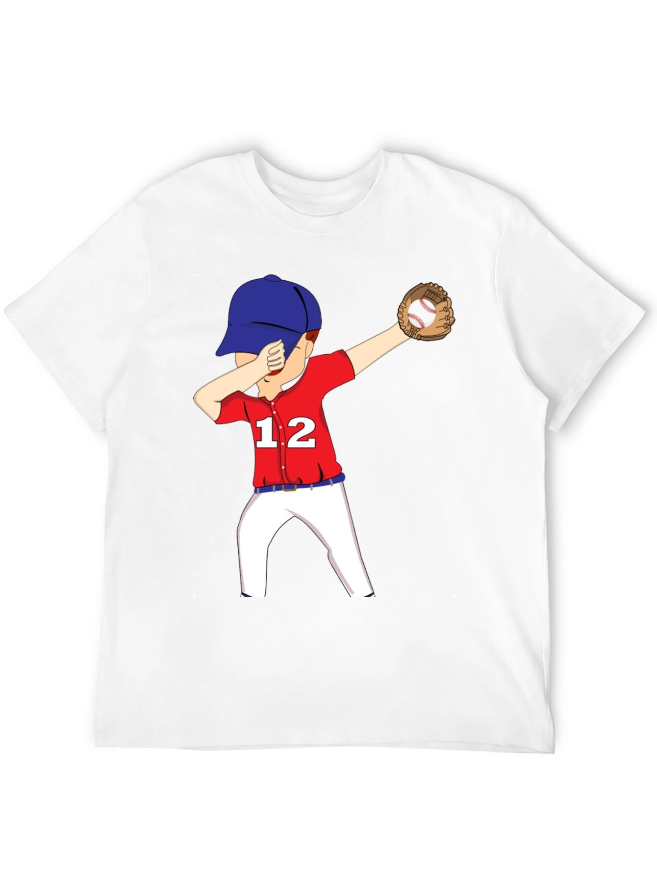 Black Dabbing Baseball Player Graphic T-Shirt view 12