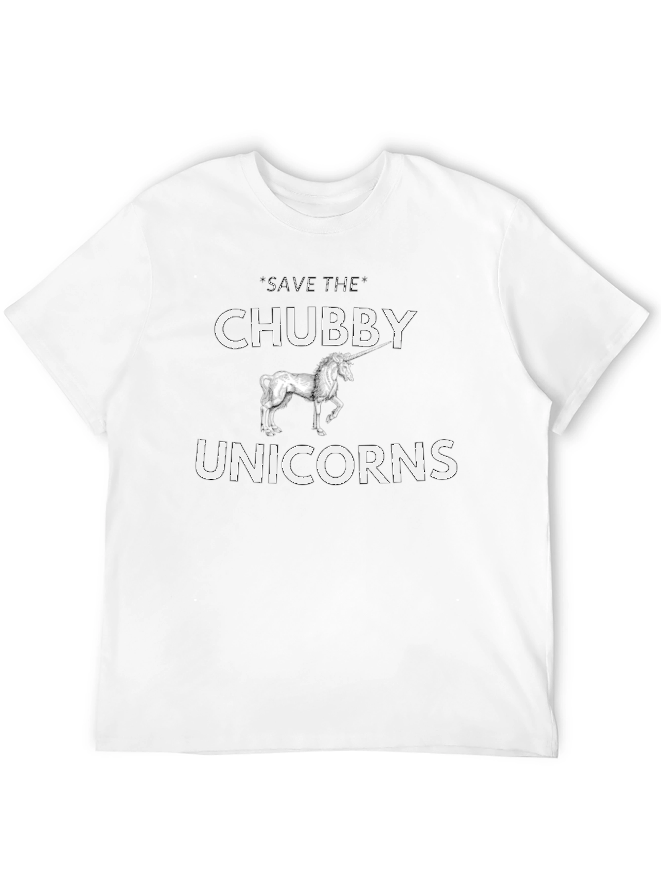 Black Save the Chubby Unicorns Black Graphic T-Shirt view 12