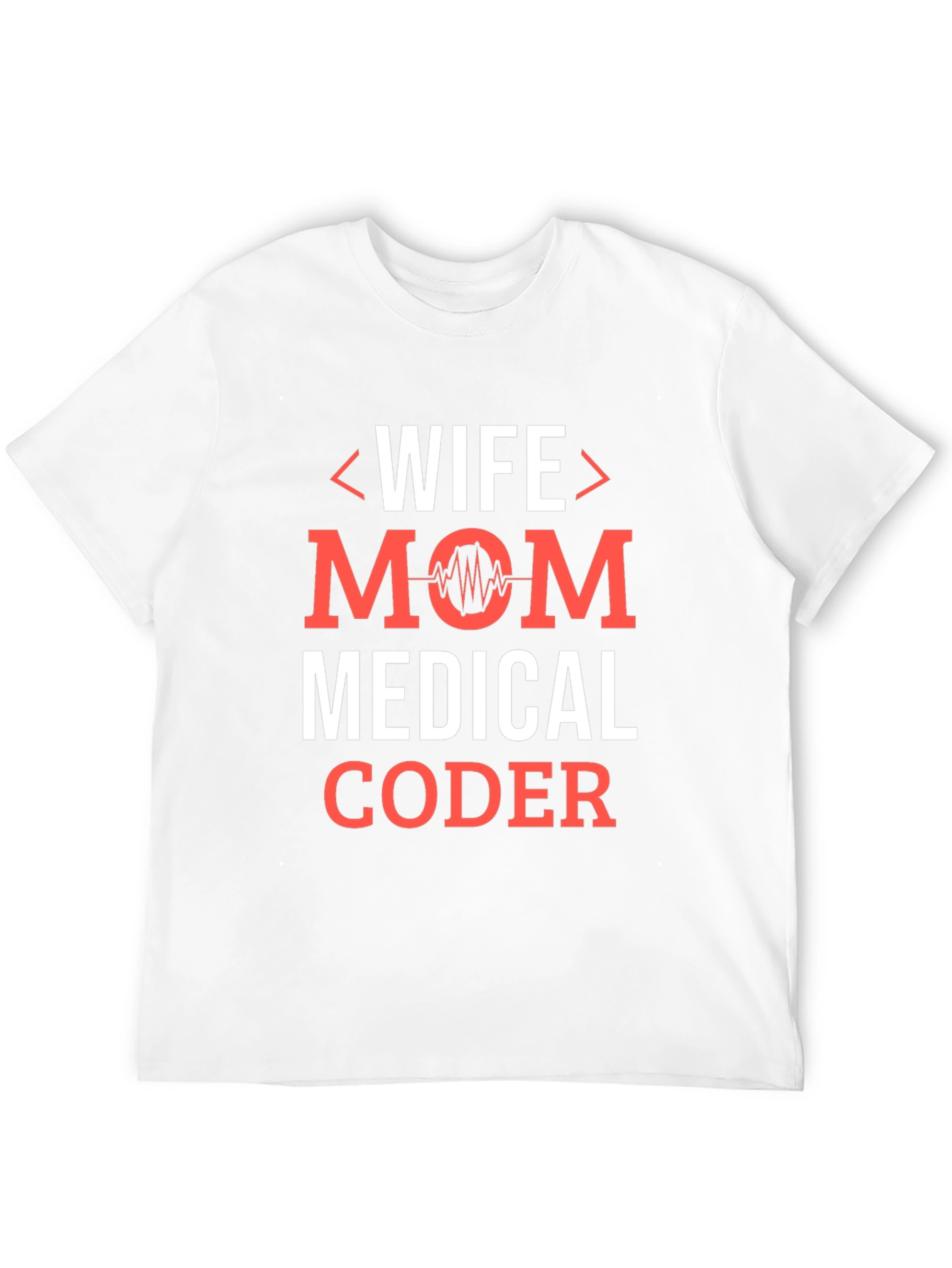 Black Wife Mom Medical Coder Graphic T-Shirt view 12