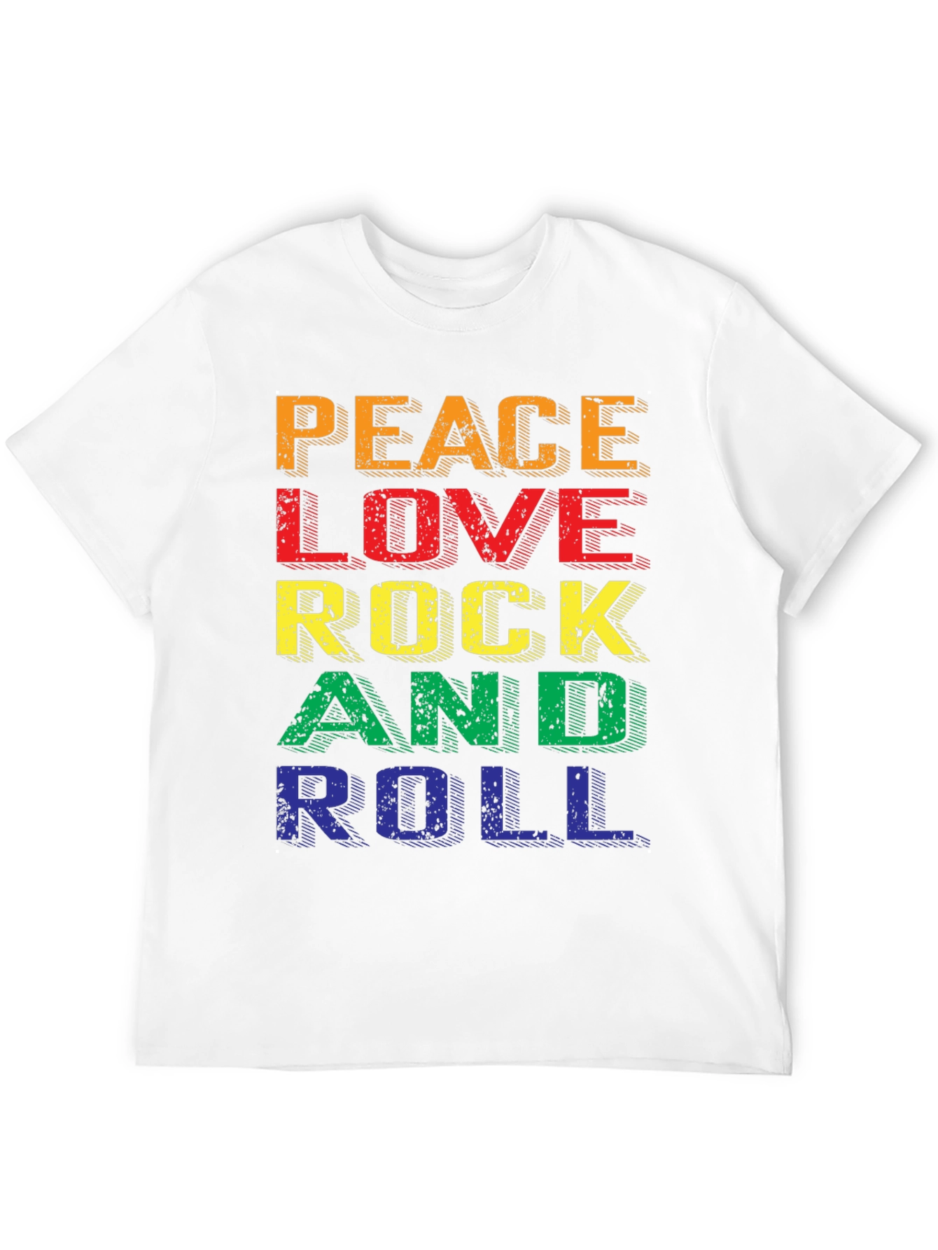 Black Peace Love Rock & Roll Graphic Tee view 12