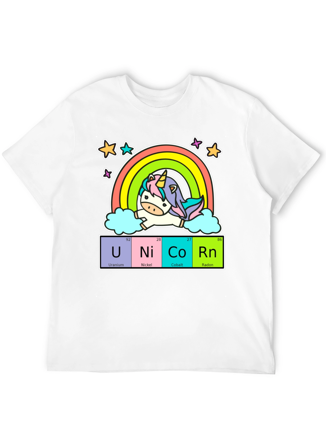 Black Unicorn Periodic Table Black T-Shirt view 12