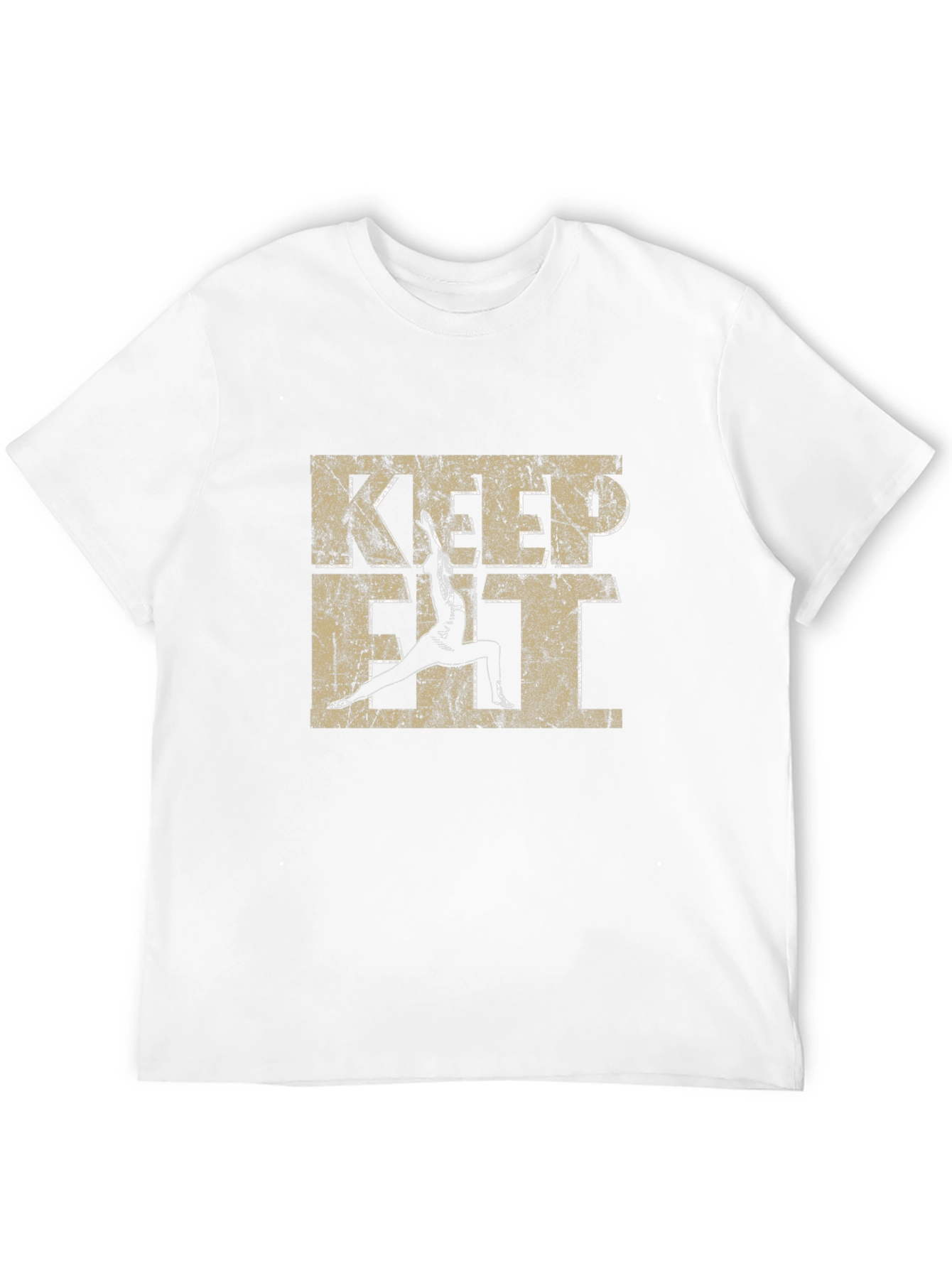 Black Keep Fit Graphic Tee - Motivational Workout Shirt view 12