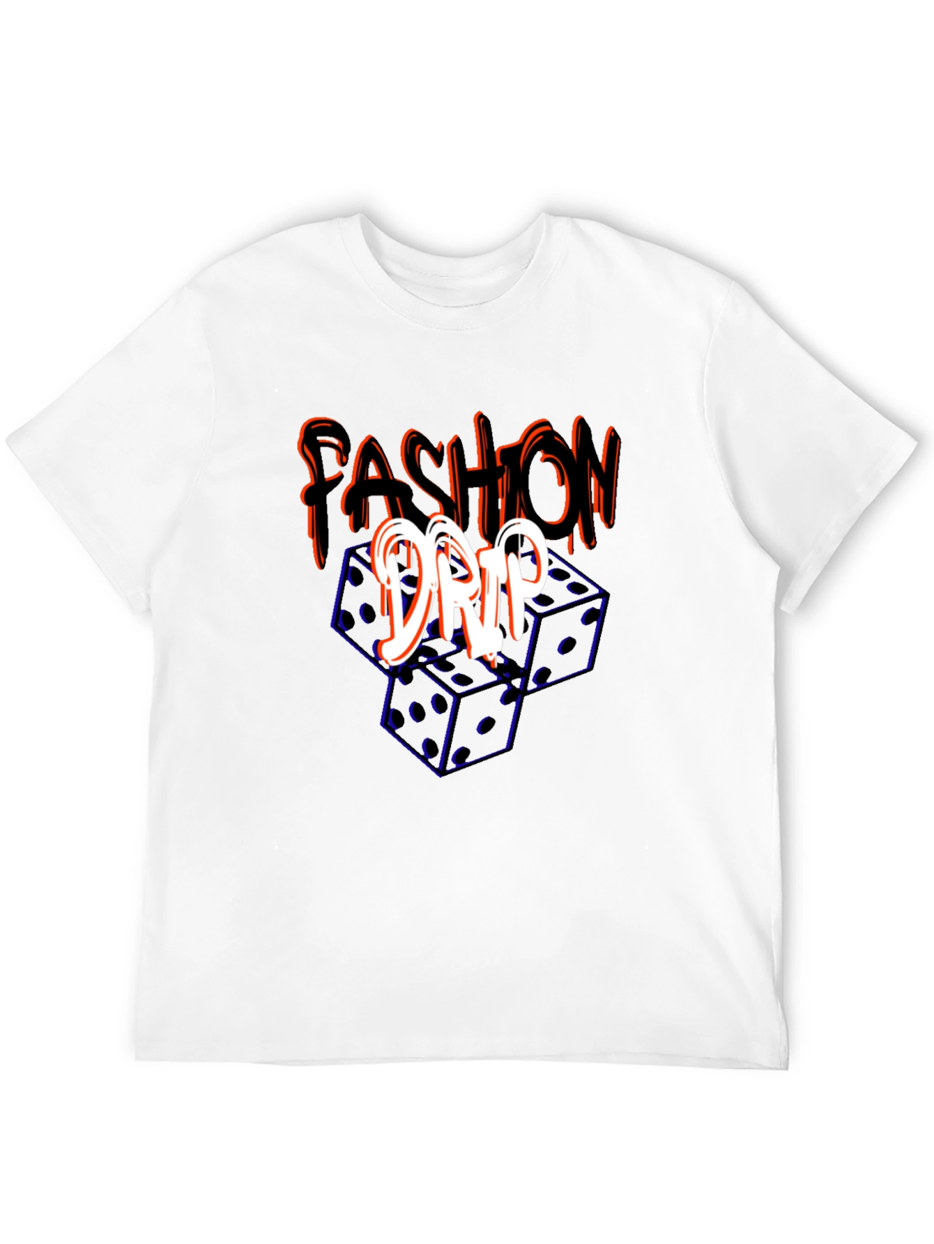 Black Fashion Drip Dice Graphic Tee view 12