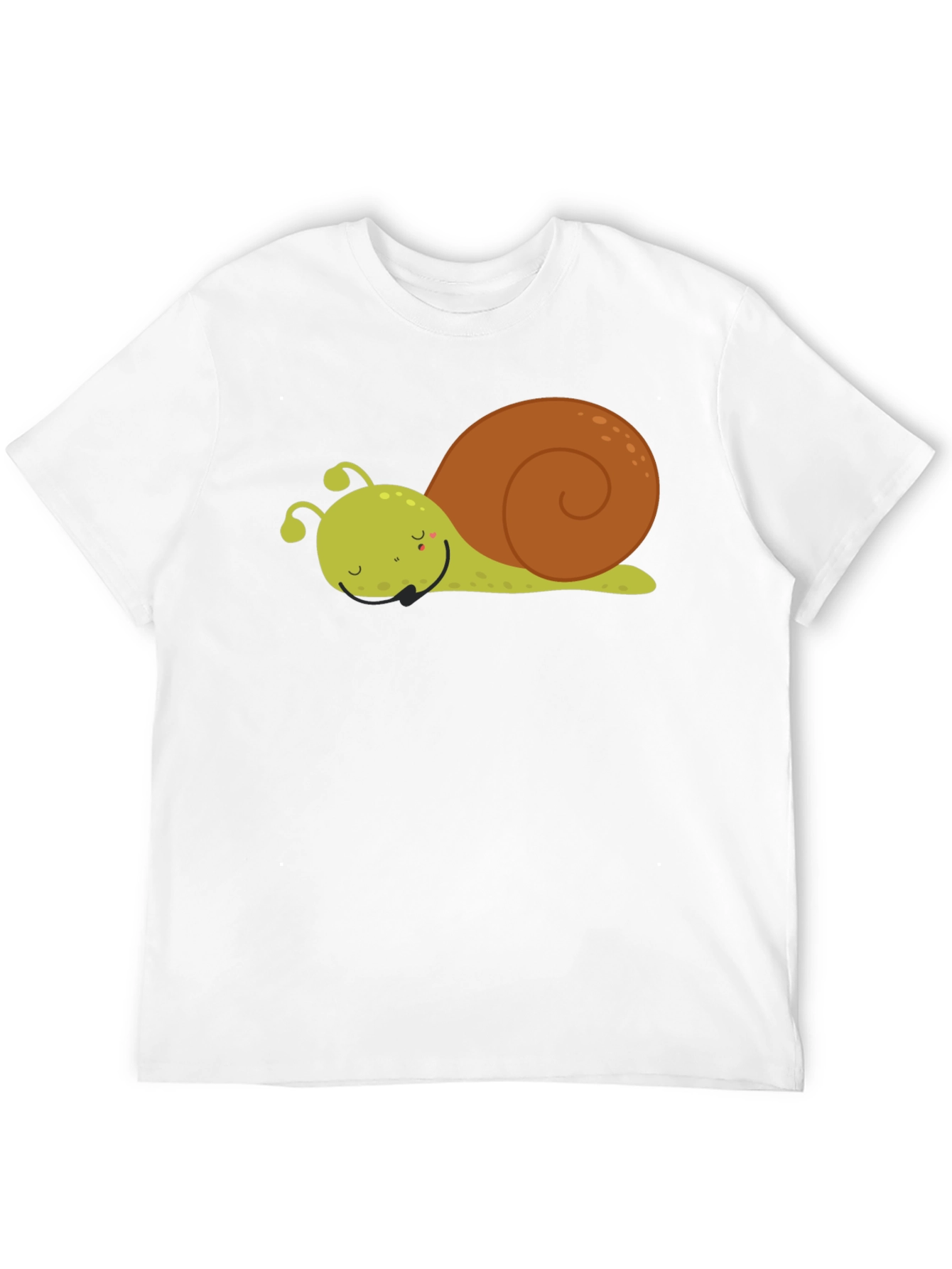 Black Cute Cartoon Snail Graphic Tee - Unisex Black T-Shirt view 12
