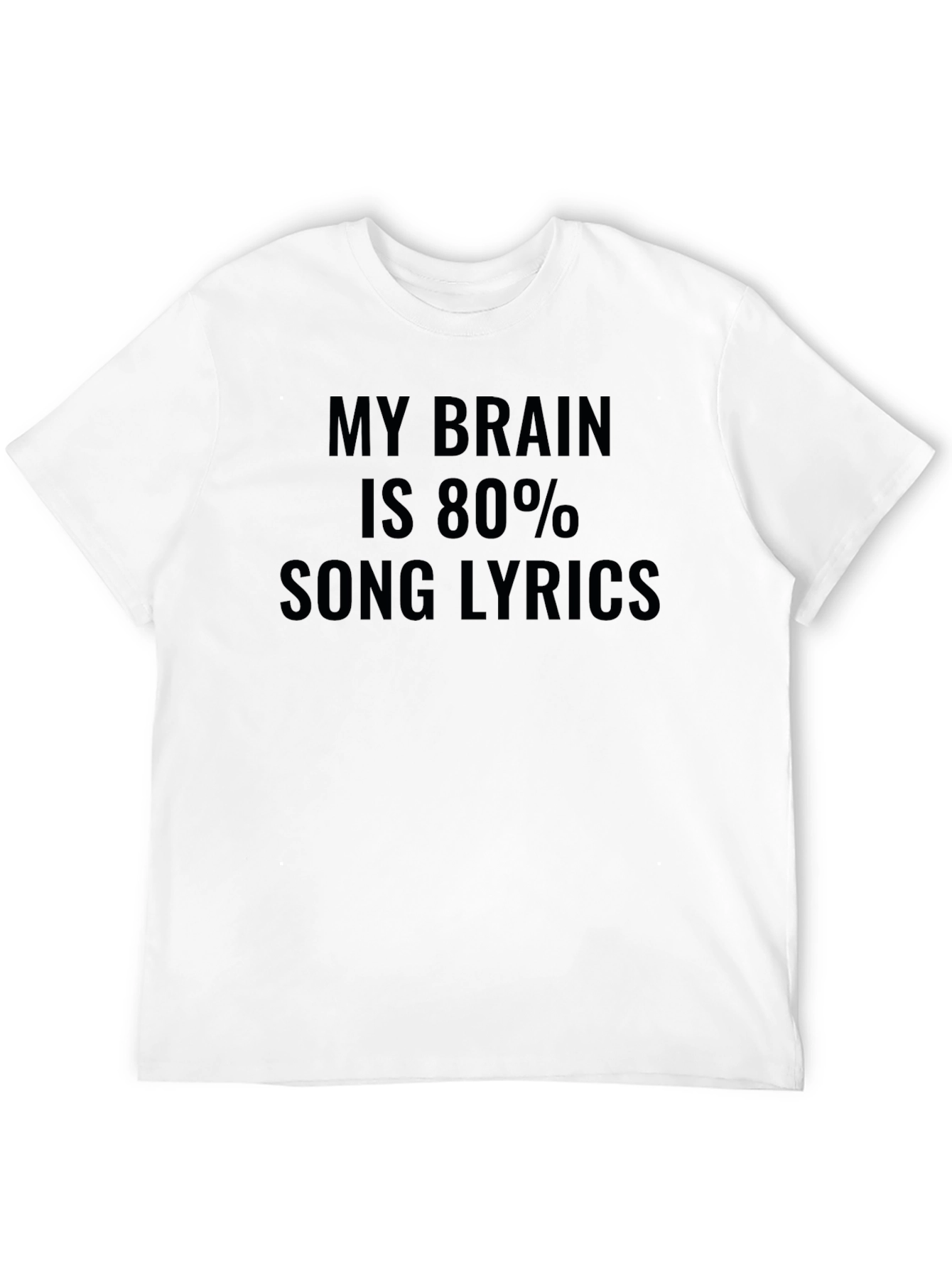 Black My Brain is 80% Song Lyrics Funny Graphic Tee view 12