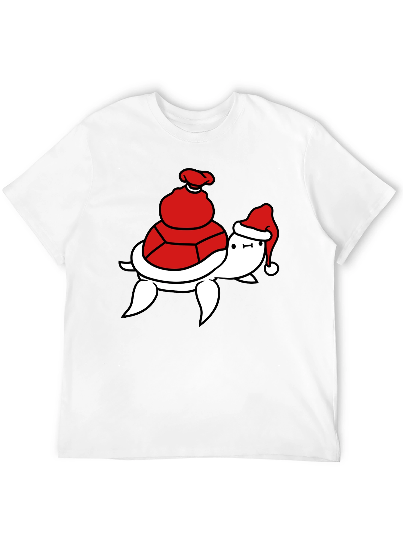 Black Festive Turtle T-Shirt - Holiday Ready view 12
