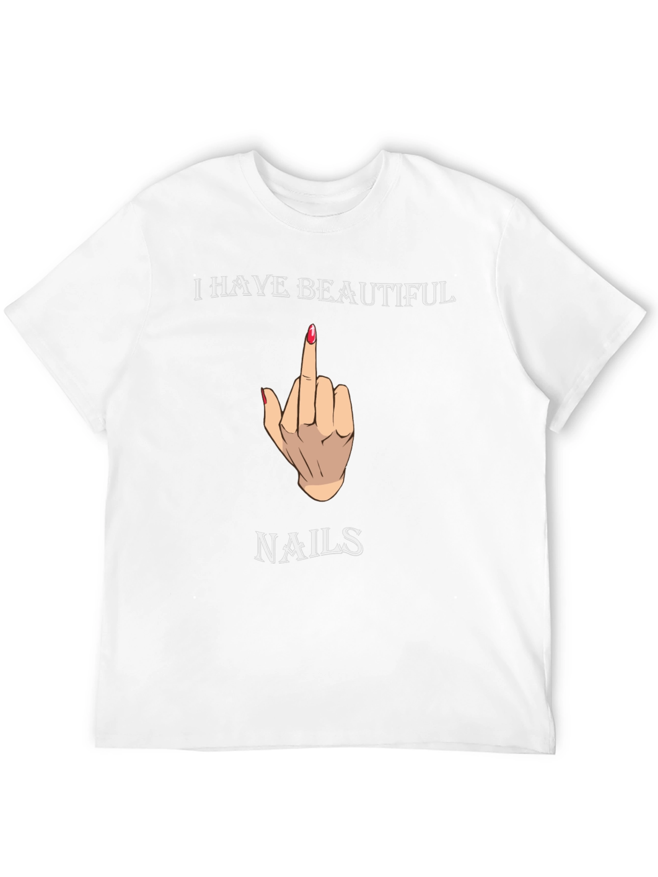 Black Beautiful Nails Graphic Tee - Funny T-Shirt view 12