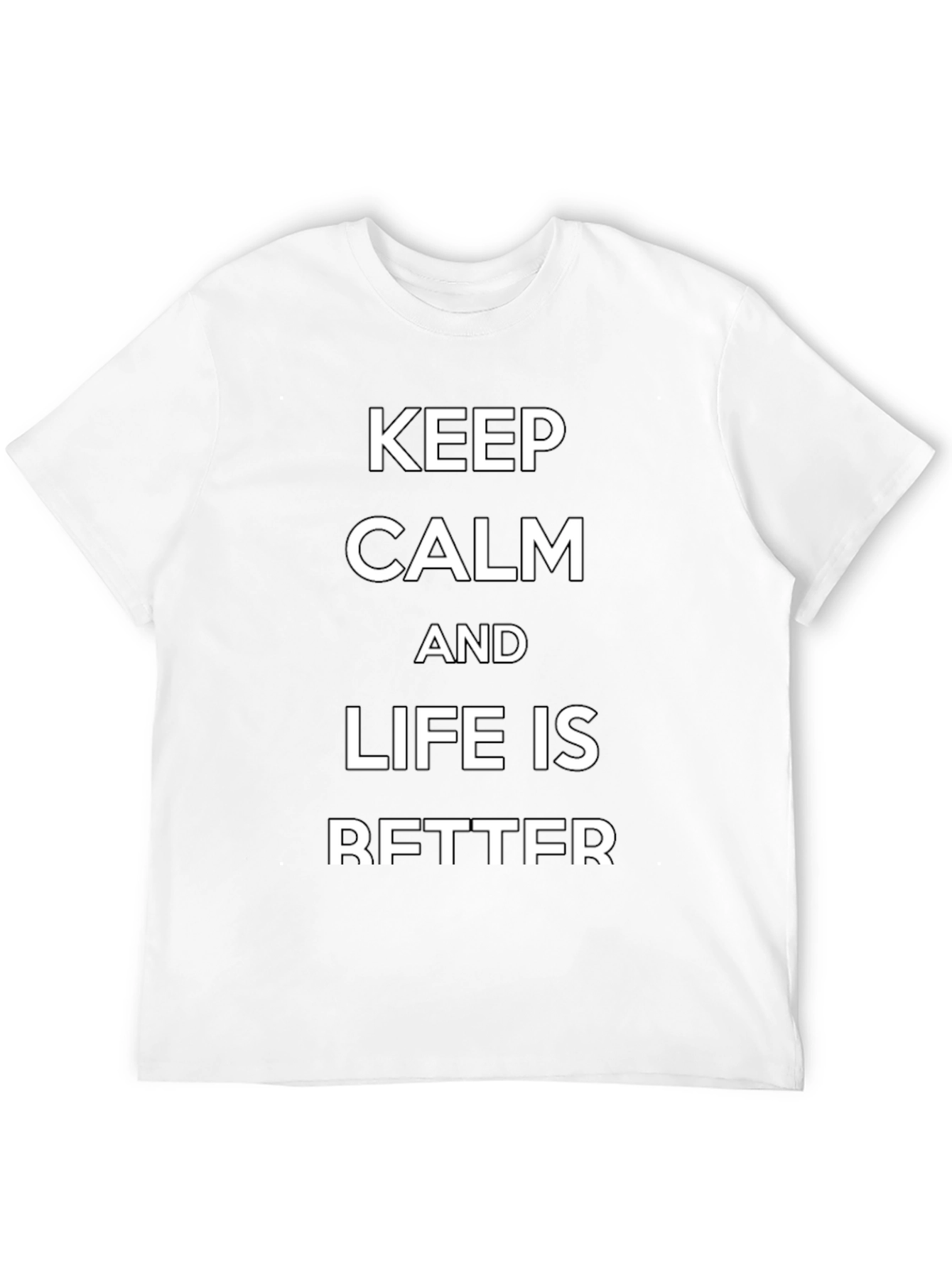 Black Keep Calm Funny Graphic Tee view 12