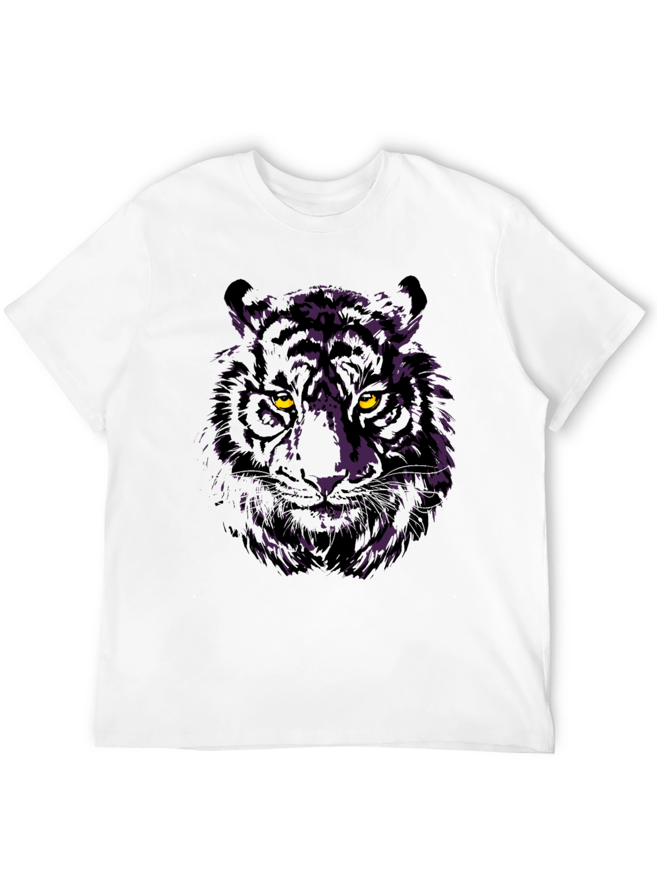 Black Tiger Graphic Tee - Men's Black Crew Neck view 12