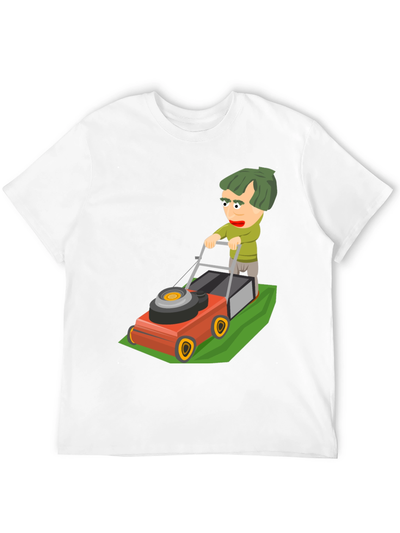 Black Cartoon Lawn Mower Graphic Tee view 12