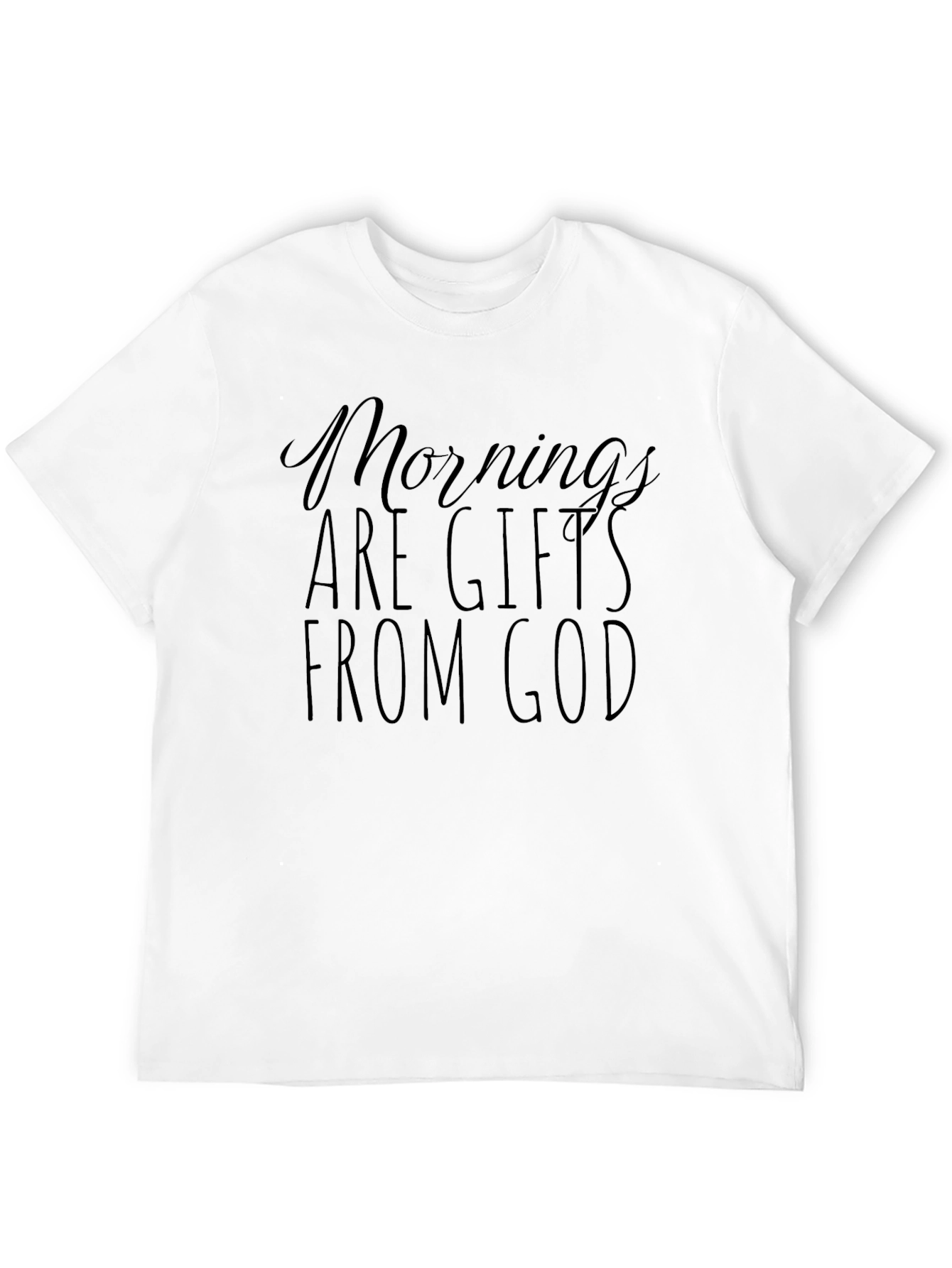 Black Mornings are Gifts from God T-Shirt - Black view 12