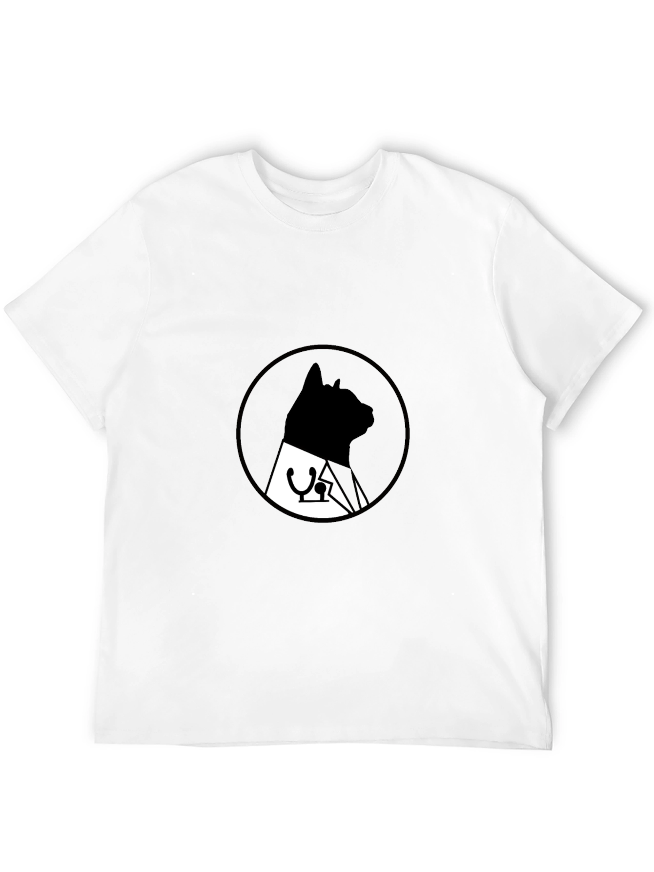Black Vet Cat Black T-Shirt - Unique Doctor Cat Design view 12