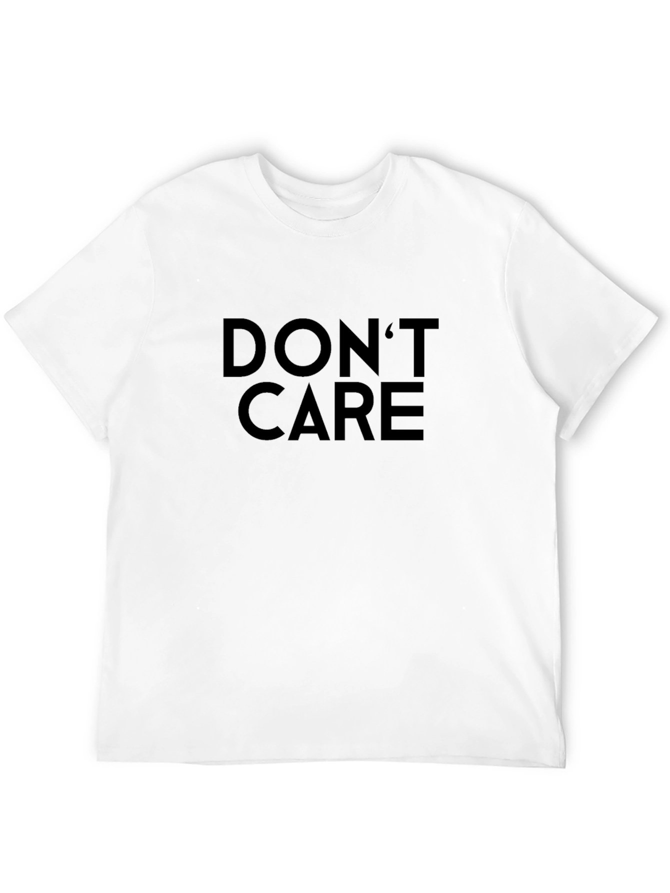 Black Don't Care Black T-Shirt, Casual Wear view 12