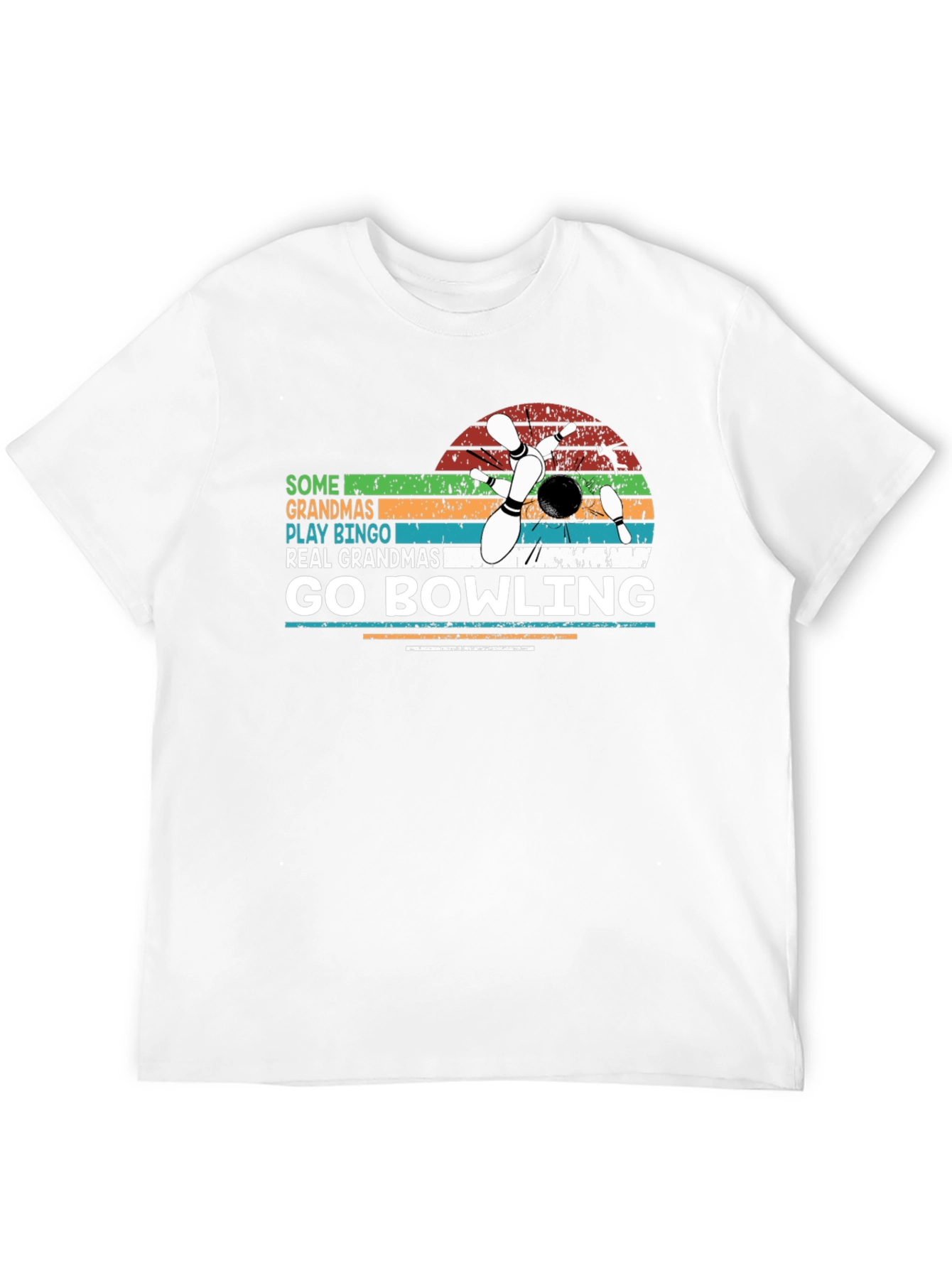 Black Grandma Bowling T-Shirt - Fun Graphic Tee view 12
