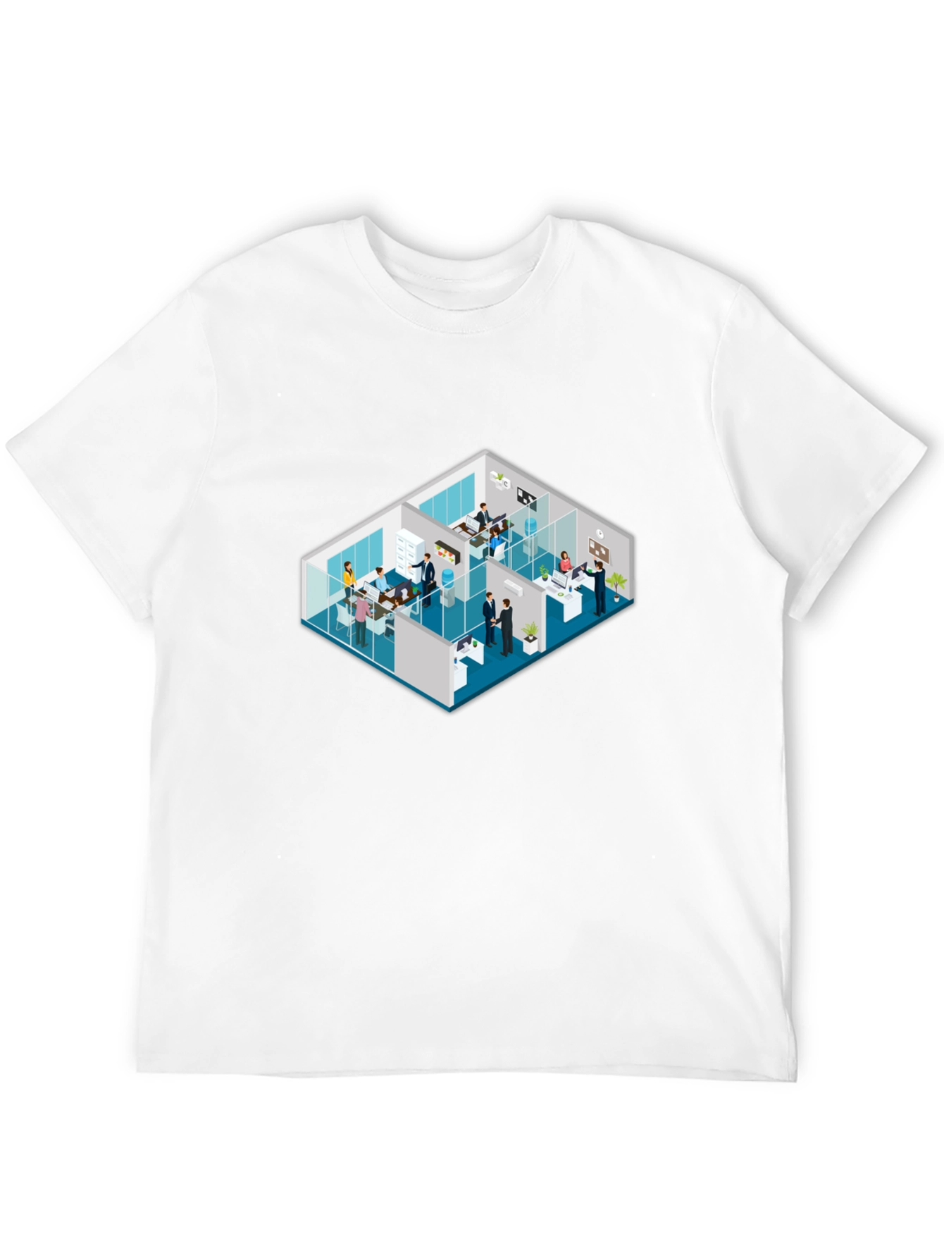 Isometric Office Black T-Shirt - 12