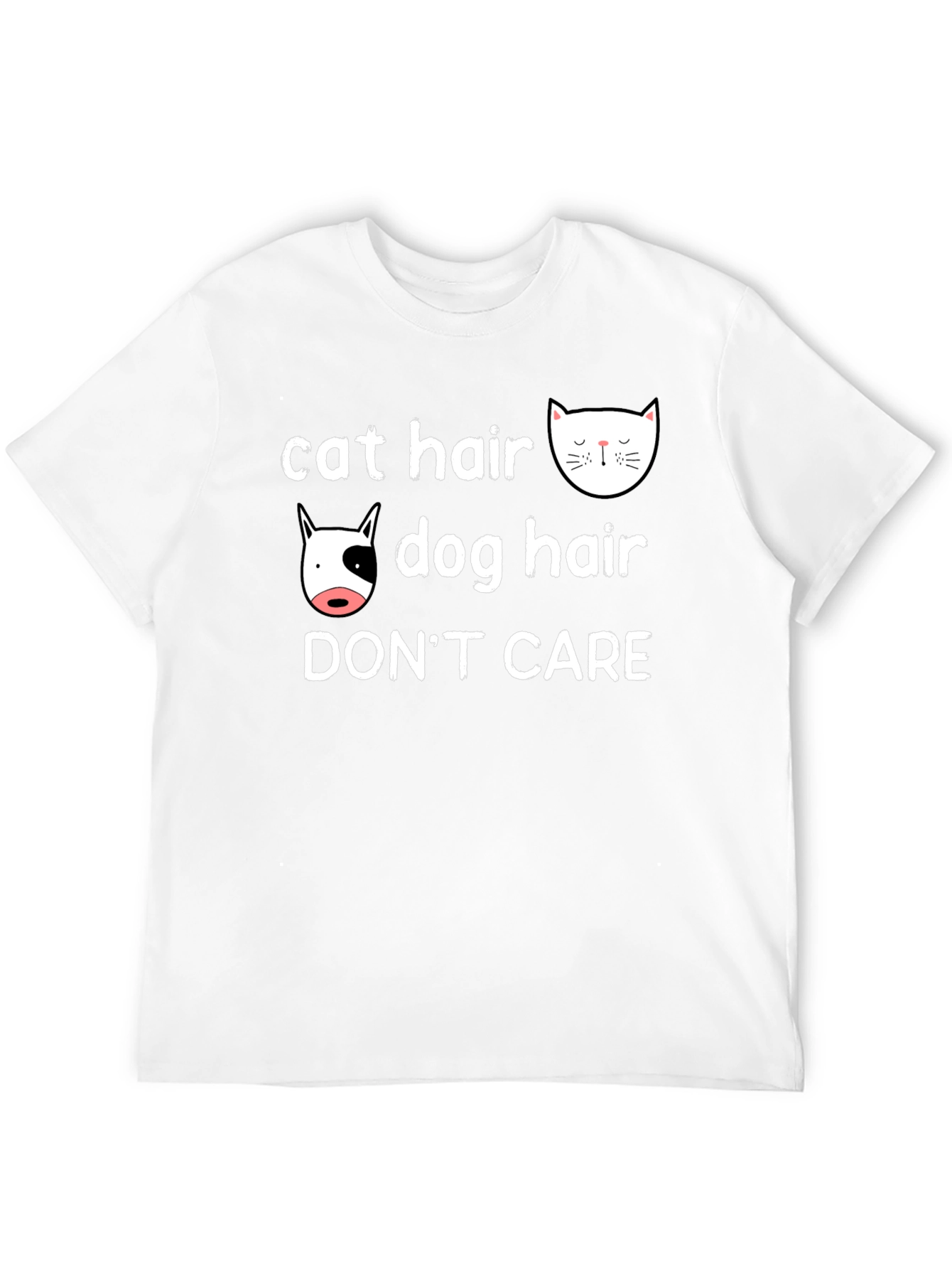 Black Cat & Dog Hair, Don't Care T-Shirt view 12