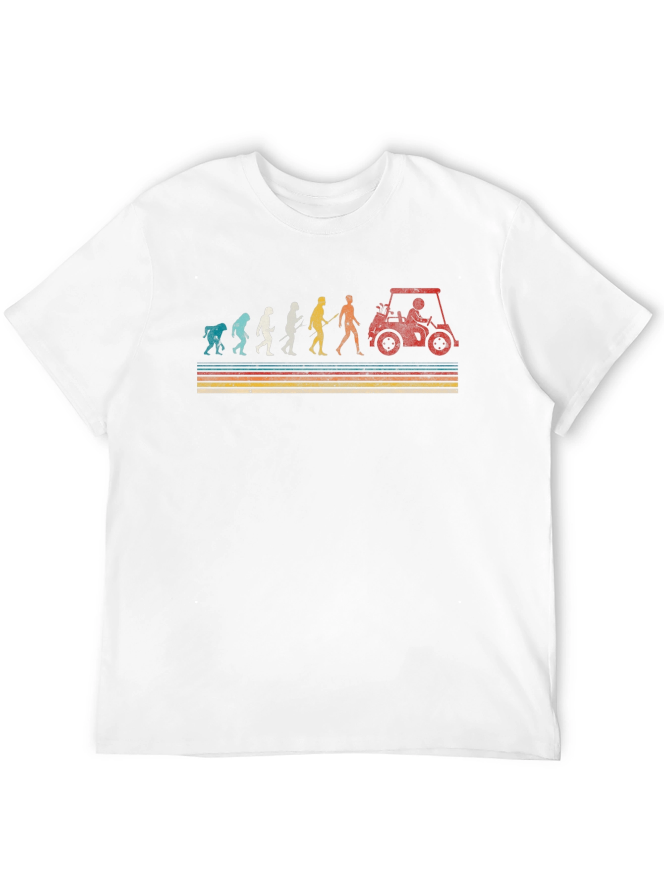 Black Golf Evolution T-Shirt - Humorous Golfer Tee view 12