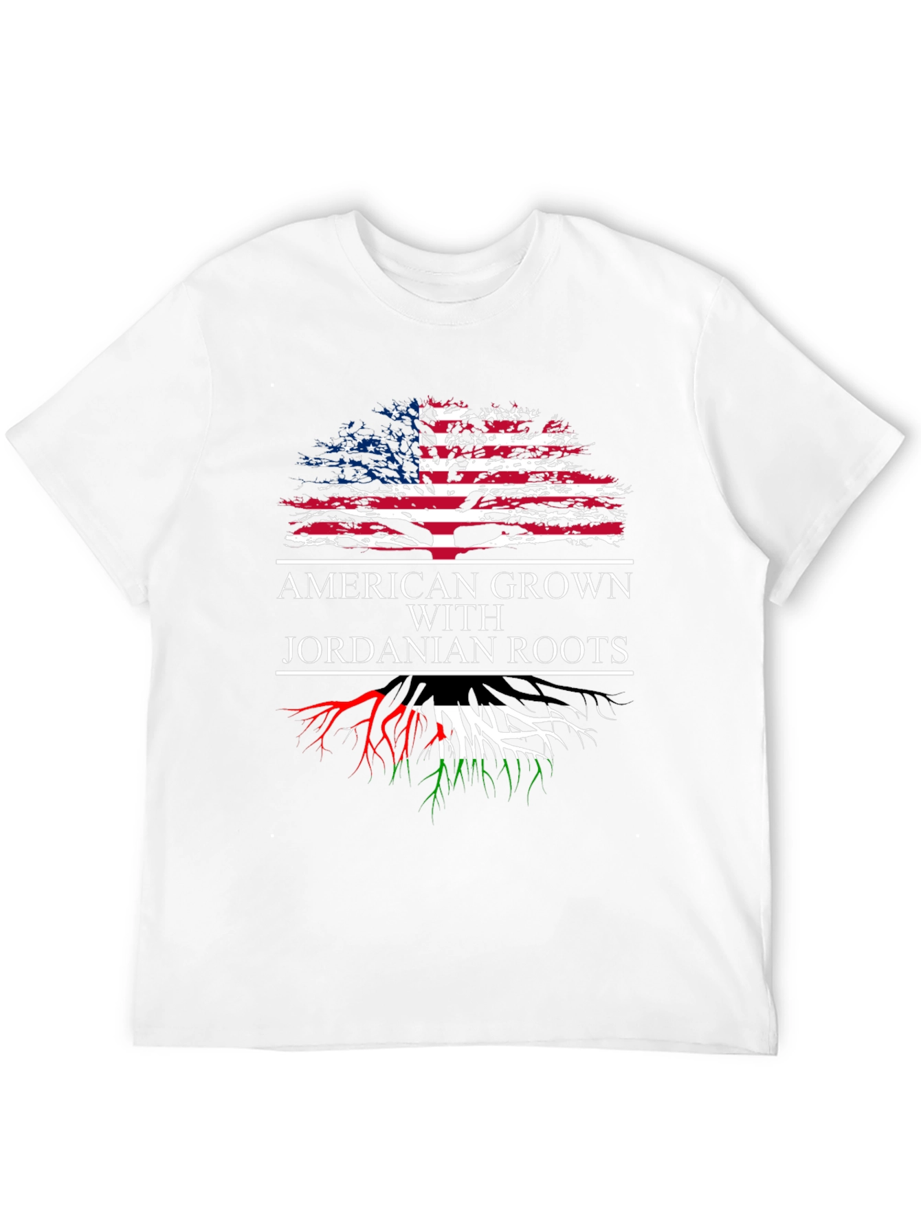 Black American Grown with Jordanian Roots T-Shirt view 12