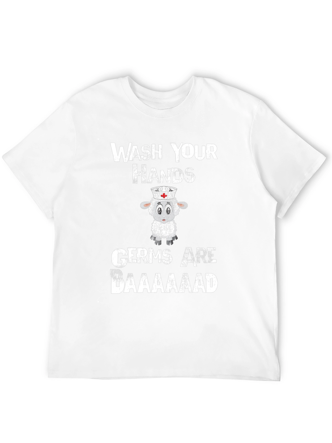 Black Wash Your Hands Nurse Sheep Graphic Tee view 12