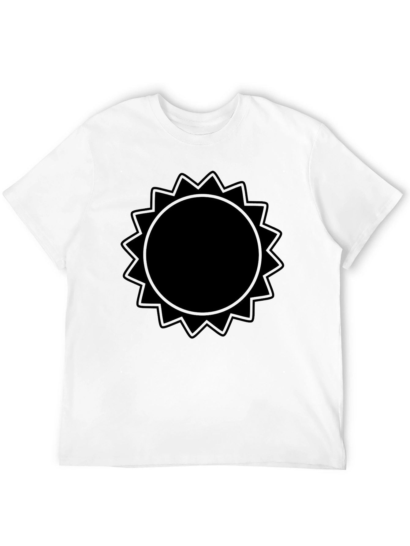 Black Black Sun Graphic Tee - Modern Casual Style view 12