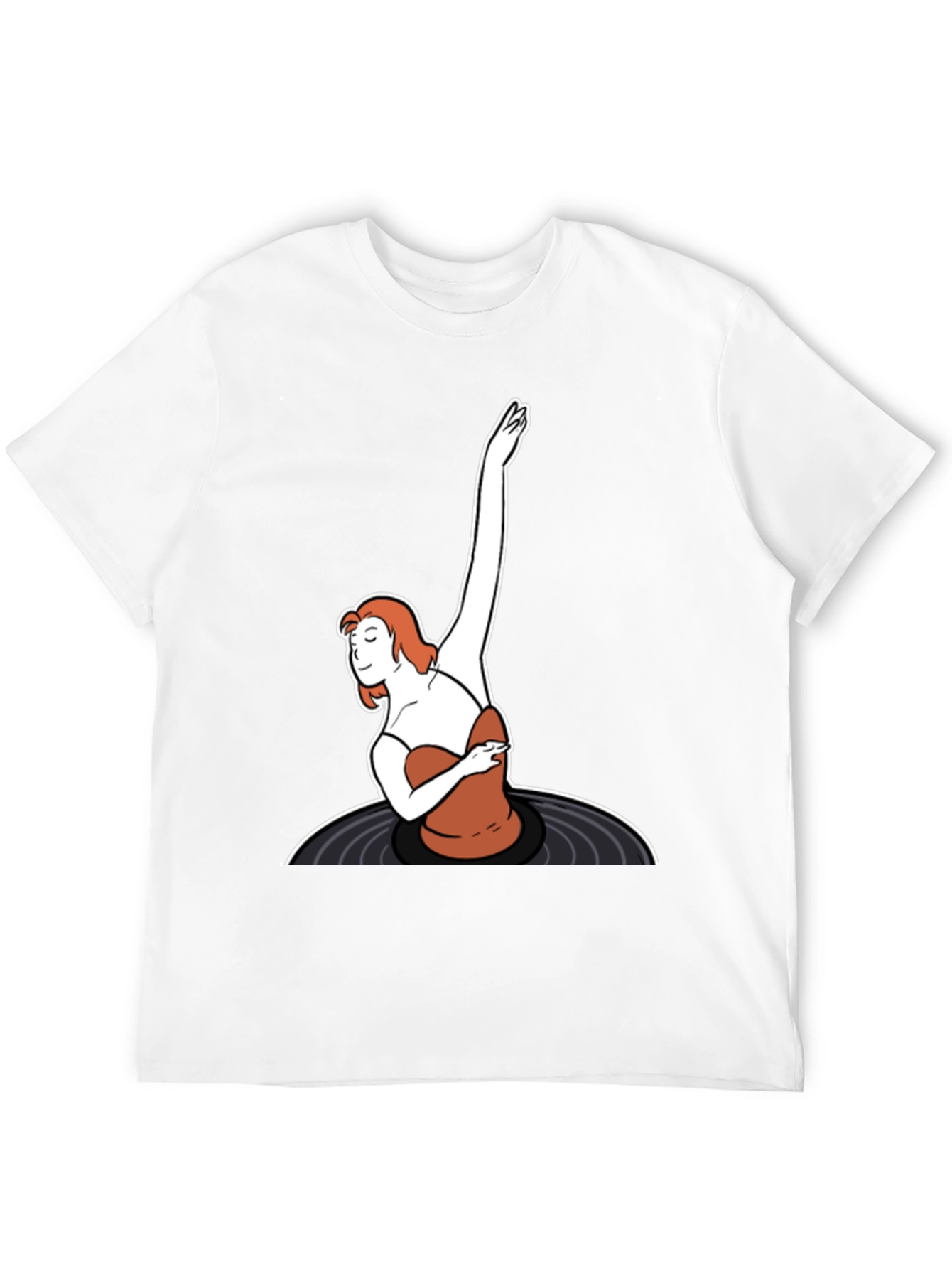 Black Retro Vinyl Dancer Graphic Tee - Black view 12